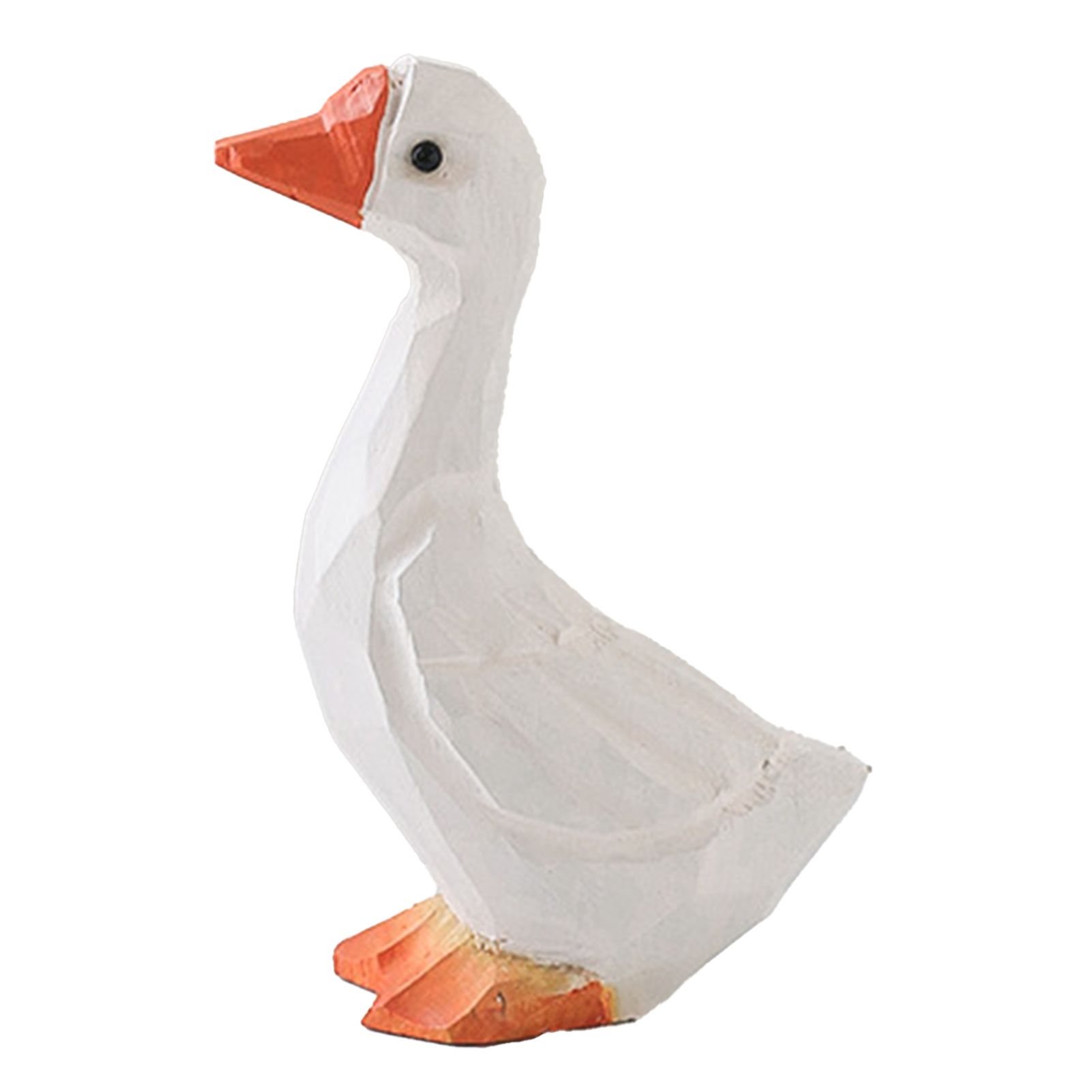 White Duck Ornaments Gypsum Lifelike Duck Figurine Decoration for Home view 2