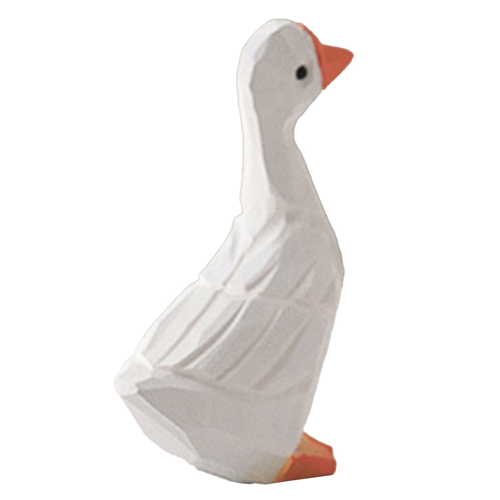 White Duck Ornaments Gypsum Lifelike Duck Figurine Decoration for Home view 4