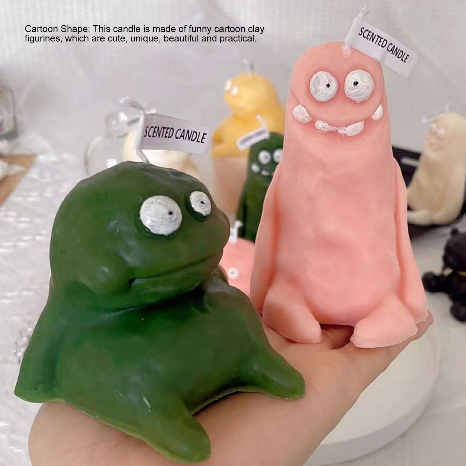 Clay Man Shaped Candle Cartoon Fragrant Candles Funny Ugly Cute Candle view 10