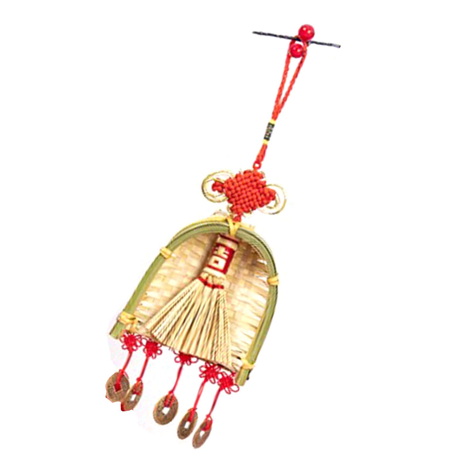 Broom Dustpan Decor Chinese Year Ornament Pendant New Tassel Hanging Decor view 2