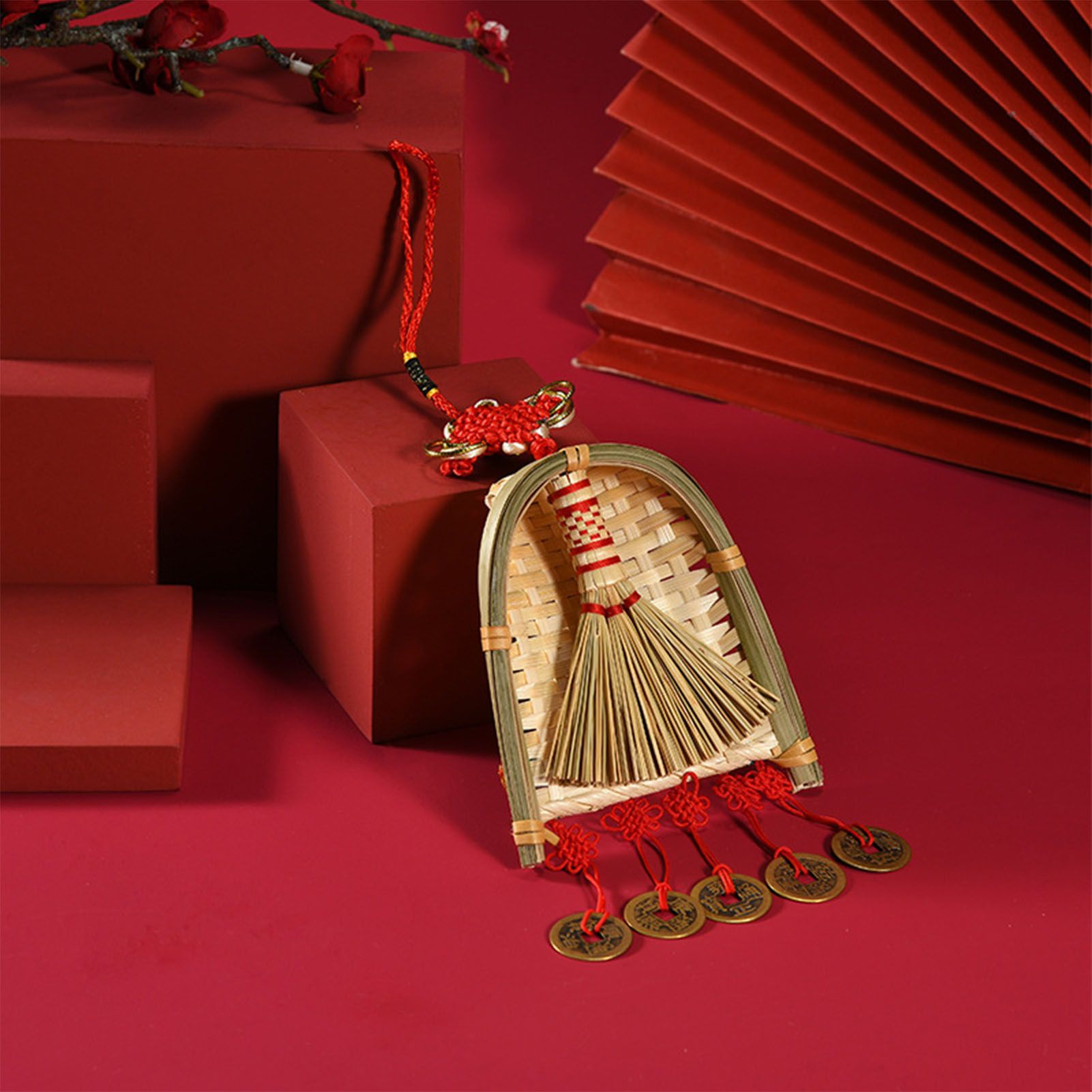 Broom Dustpan Decor Chinese Year Ornament Pendant New Tassel Hanging Decor view 10
