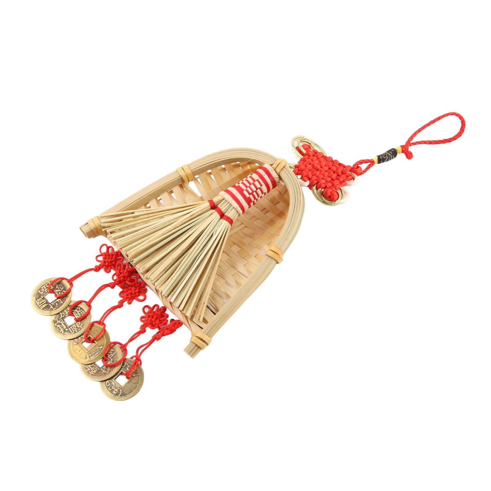 Broom Dustpan Decor Chinese Year Ornament Pendant New Tassel Hanging Decor view 3
