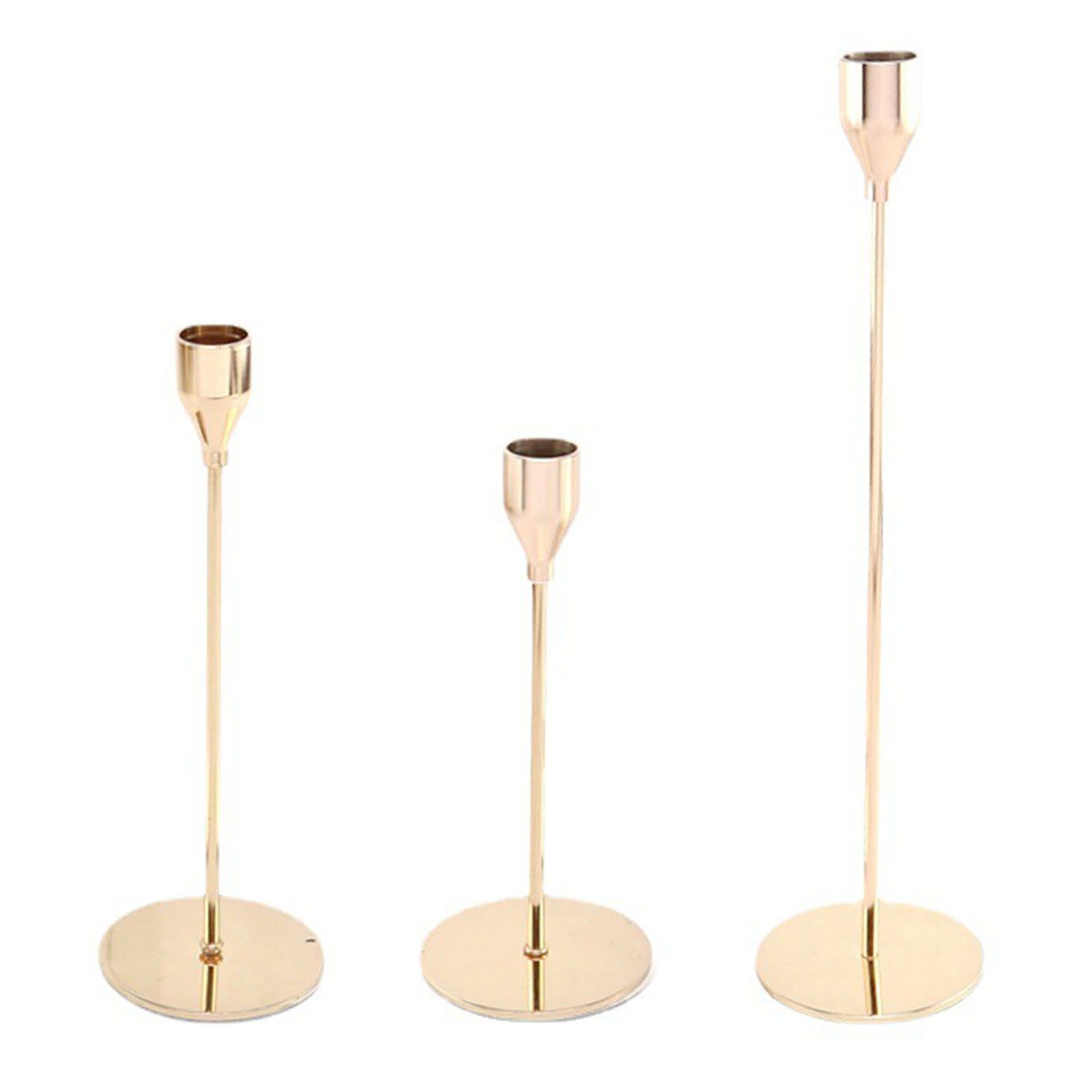 Candle Holders Set of 3 for Taper Candles Decorative Candlestick Metal Stand view 4