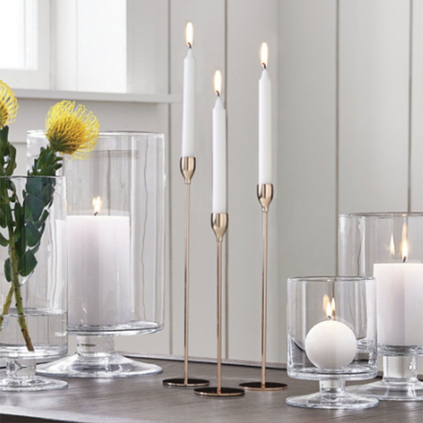Candle Holders Set of 3 for Taper Candles Decorative Candlestick Metal Stand view 6