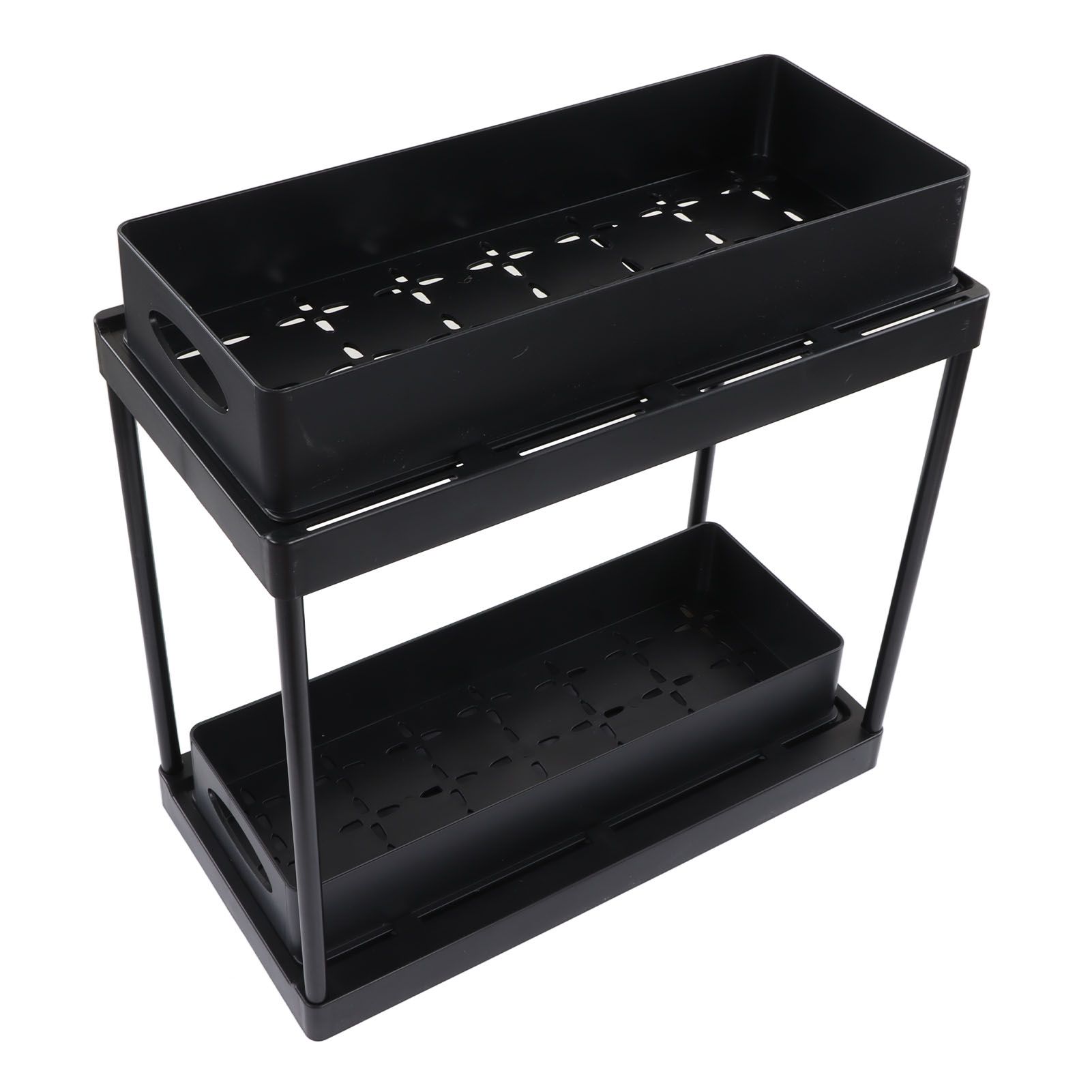 Under Sink Organizer Sliding Pull Out Double Layer Under Sink Countertop view 2