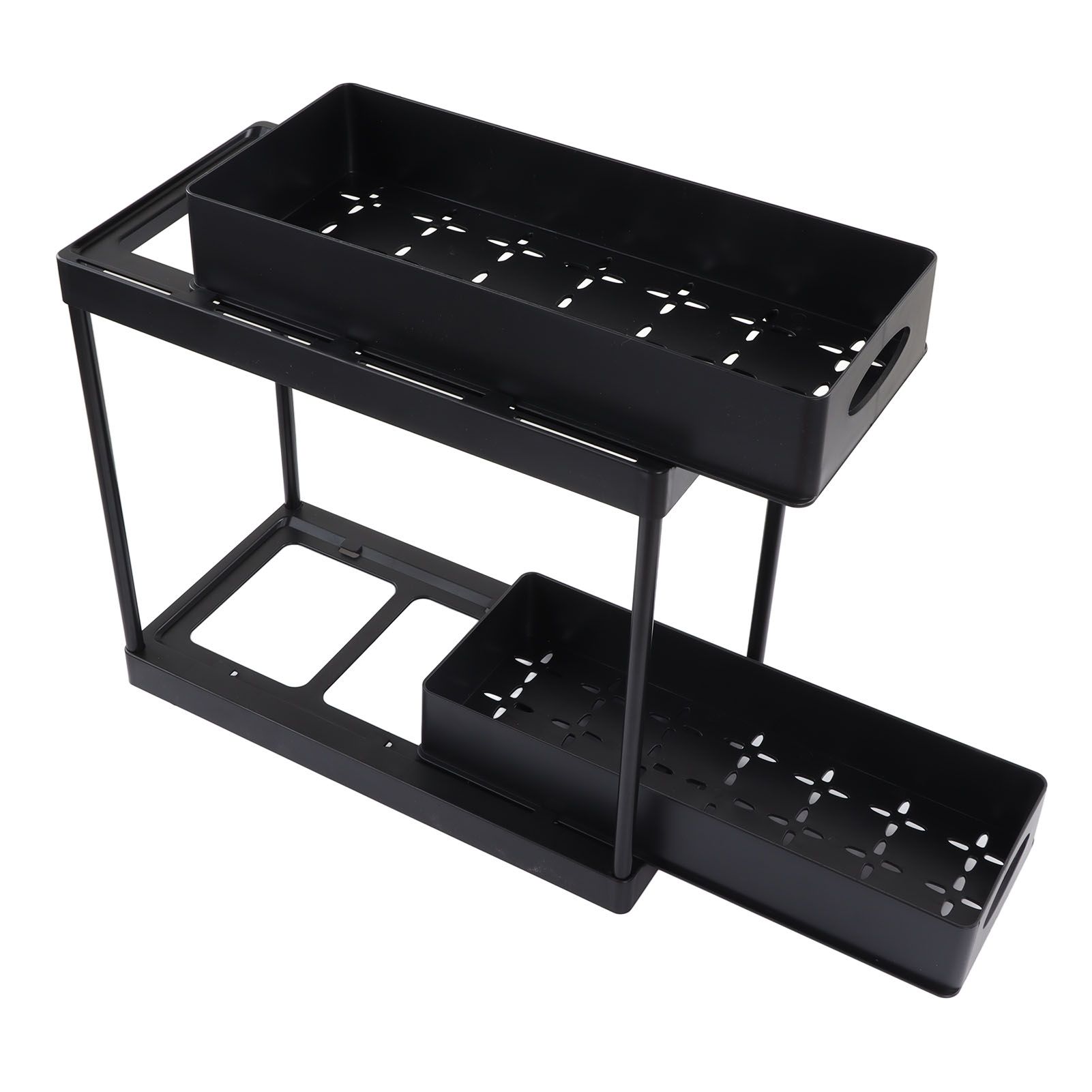 Under Sink Organizer Sliding Pull Out Double Layer Under Sink Countertop view 3