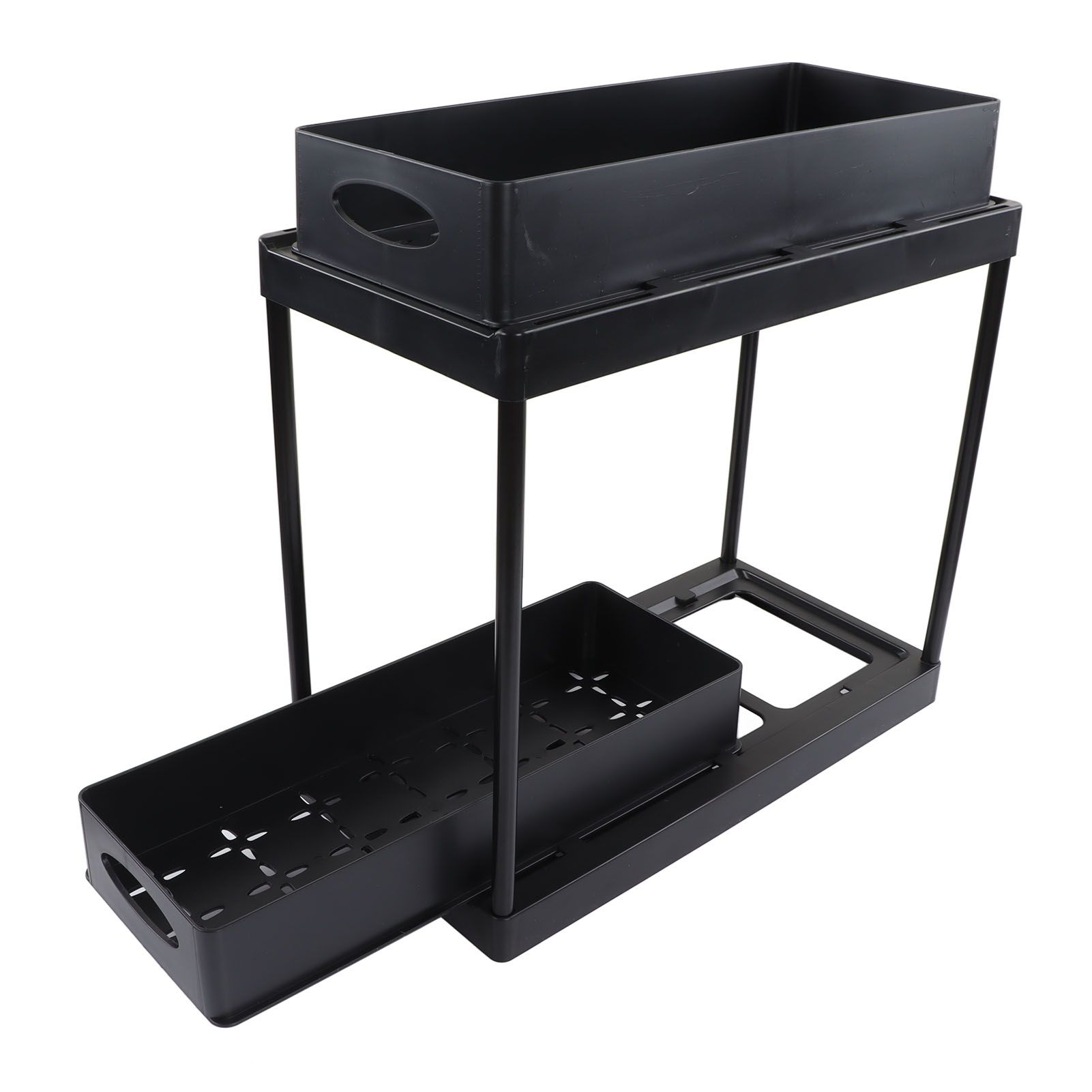 Under Sink Organizer Sliding Pull Out Double Layer Under Sink Countertop view 9