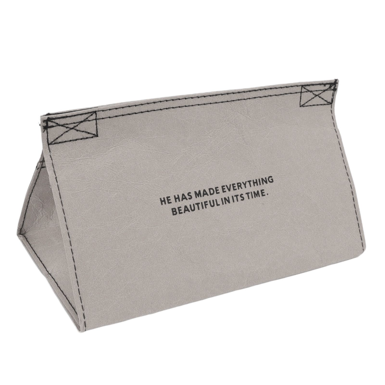 Tissue Box Cover Leather Tissue Dispenser Waterproof Simple Modern Style for view 7
