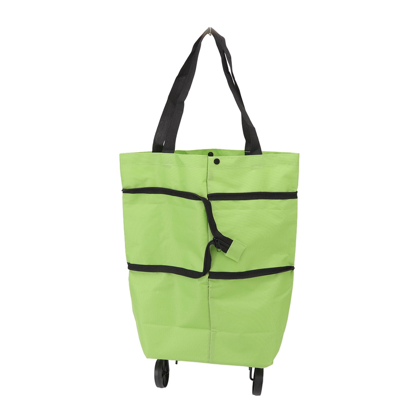 Shopping Cart Foldable Bag Large Capacity Zipper Design Oxford Cloth with