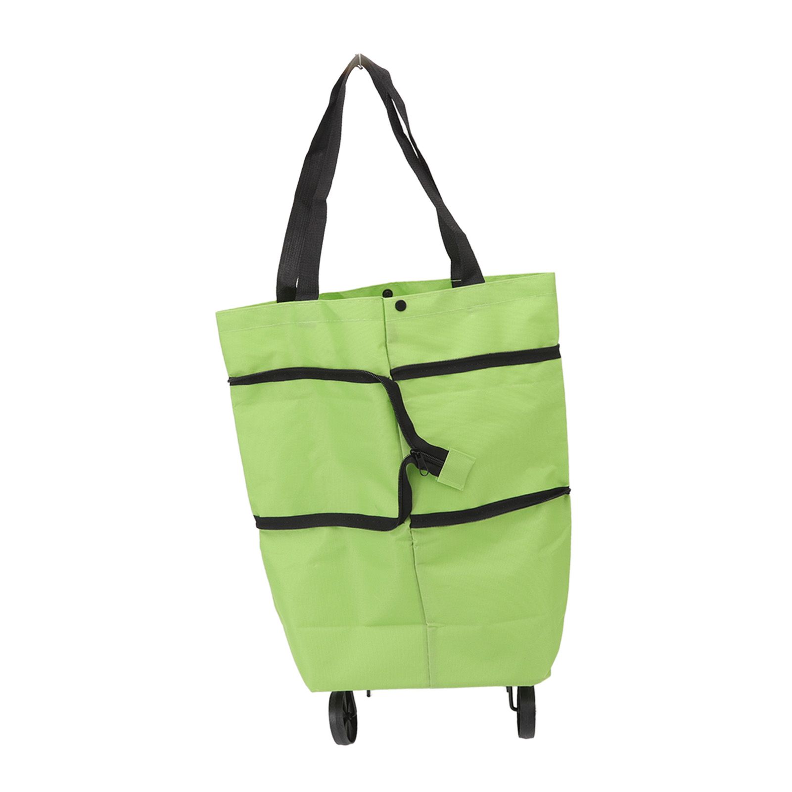 Shopping Cart Foldable Bag Large Capacity Zipper Design Oxford Cloth with view 3