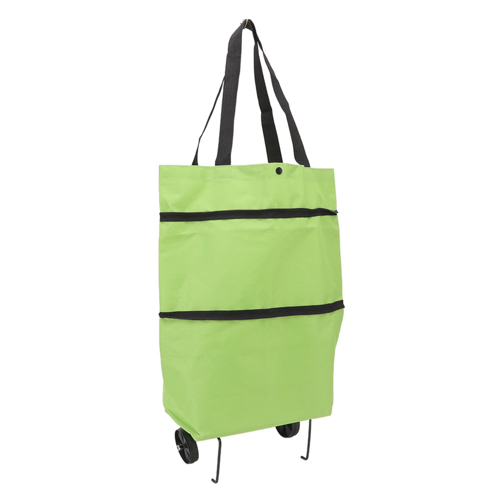 Shopping Cart Foldable Bag Large Capacity Zipper Design Oxford Cloth with view 5