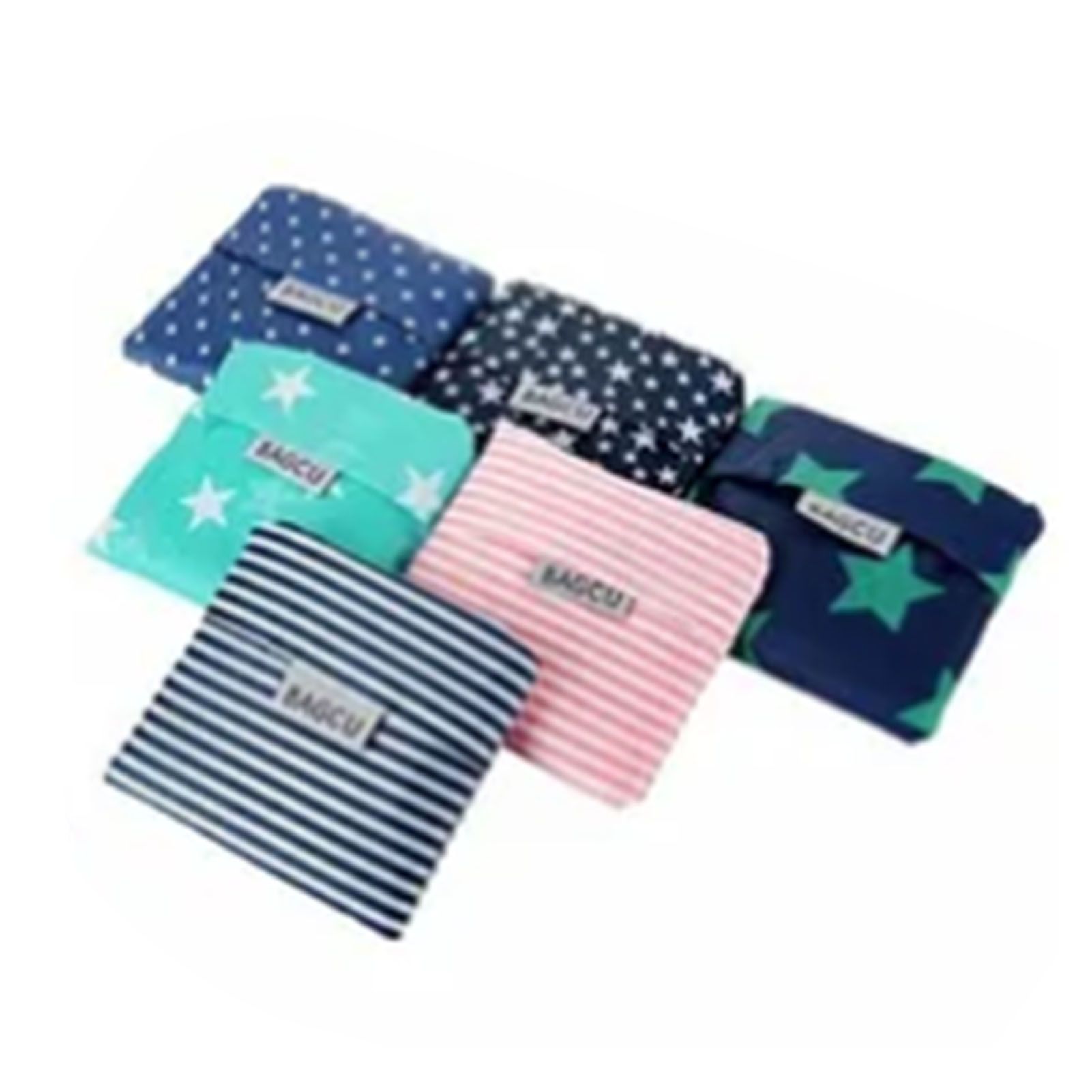 10Pcs Grocery Bag Foldable Polyester Large Capacity Reusable Shopping Bag for