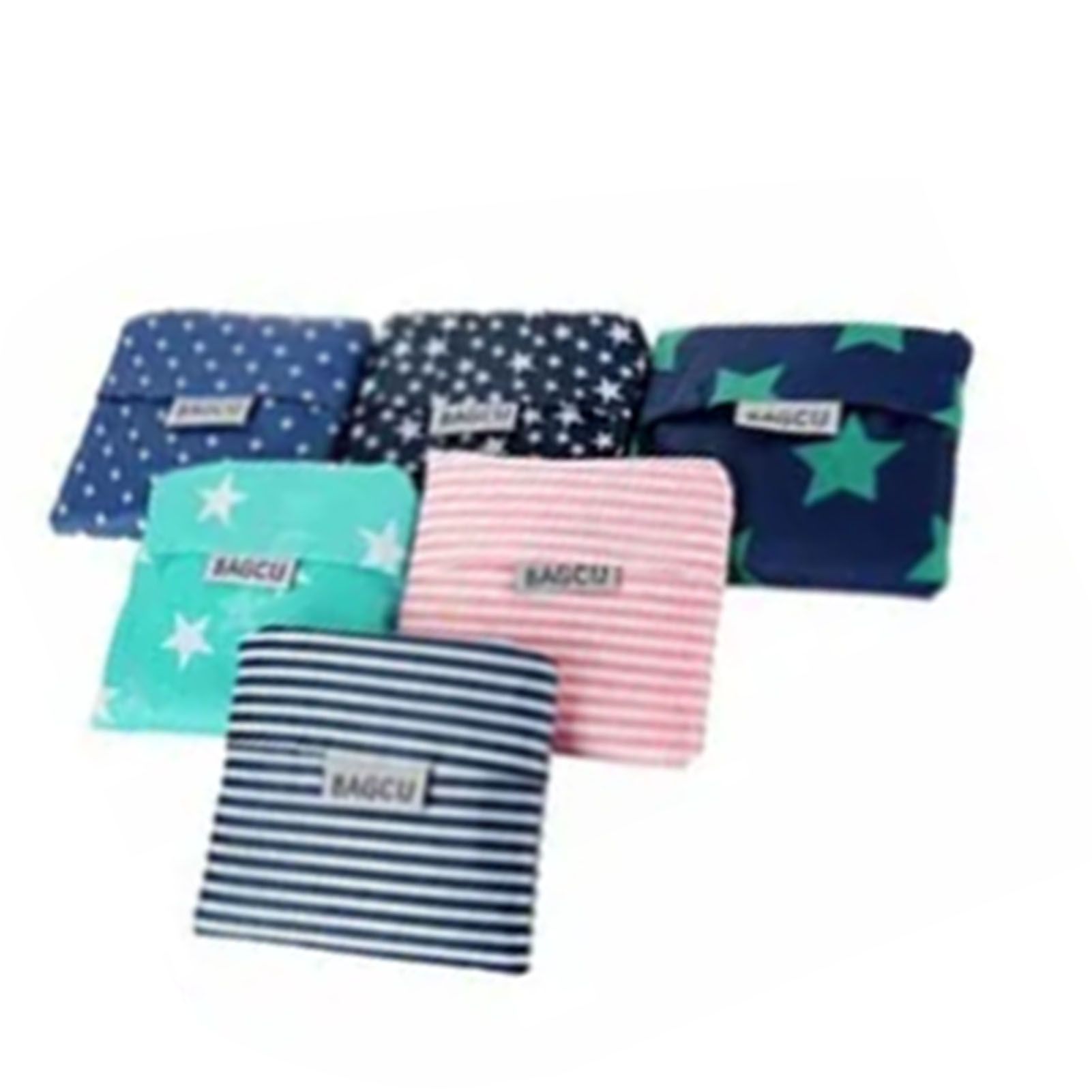 10Pcs Grocery Bag Foldable Polyester Large Capacity Reusable Shopping Bag for view 2