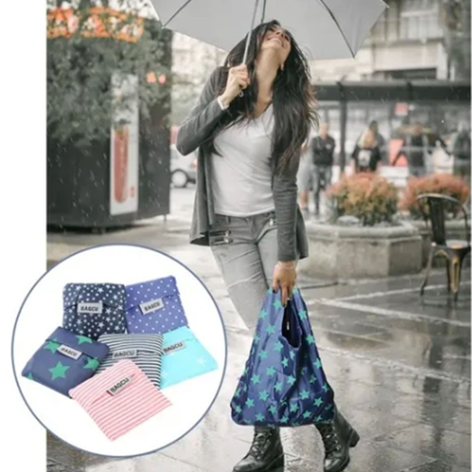 10Pcs Grocery Bag Foldable Polyester Large Capacity Reusable Shopping Bag for view 10