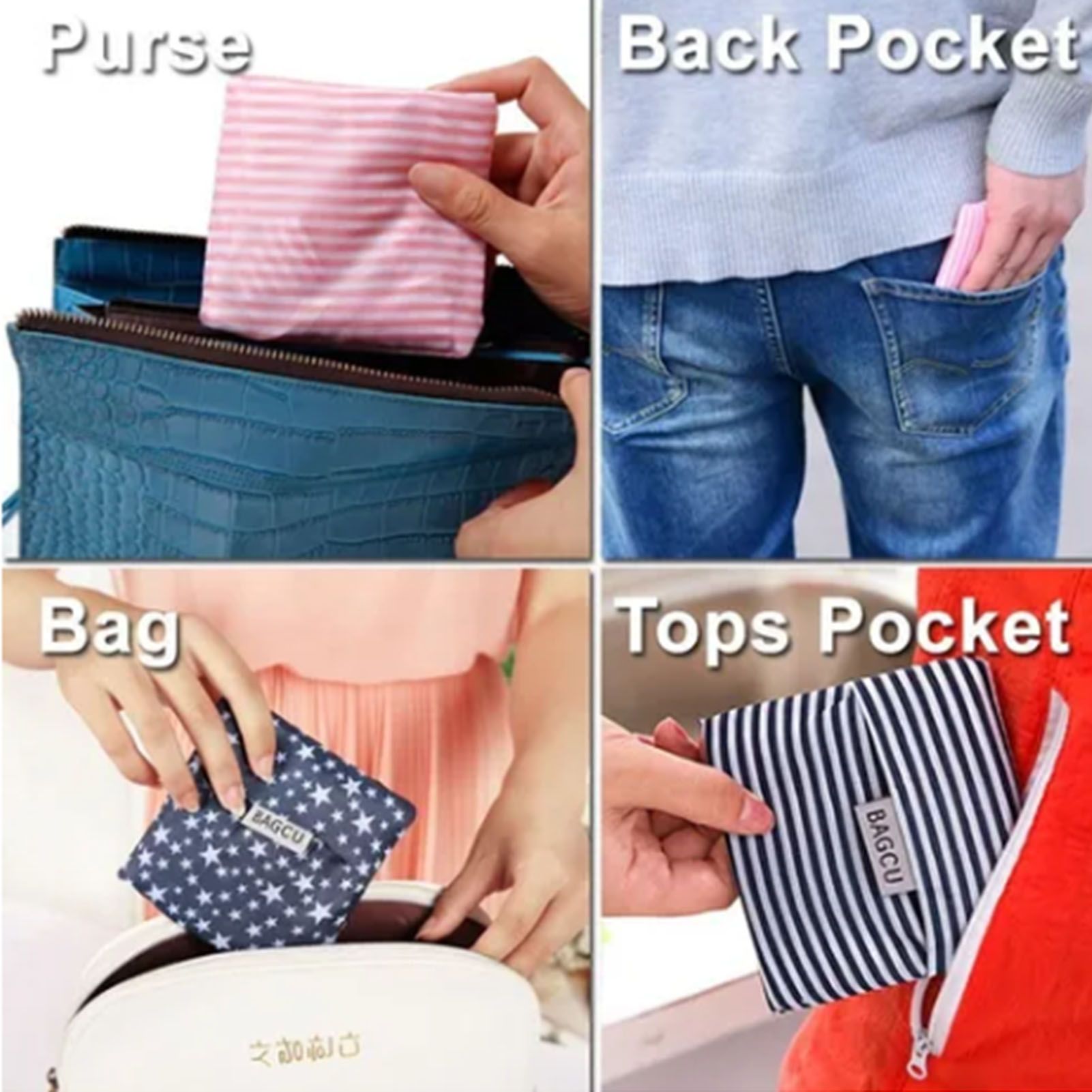 10Pcs Grocery Bag Foldable Polyester Large Capacity Reusable Shopping Bag for view 11
