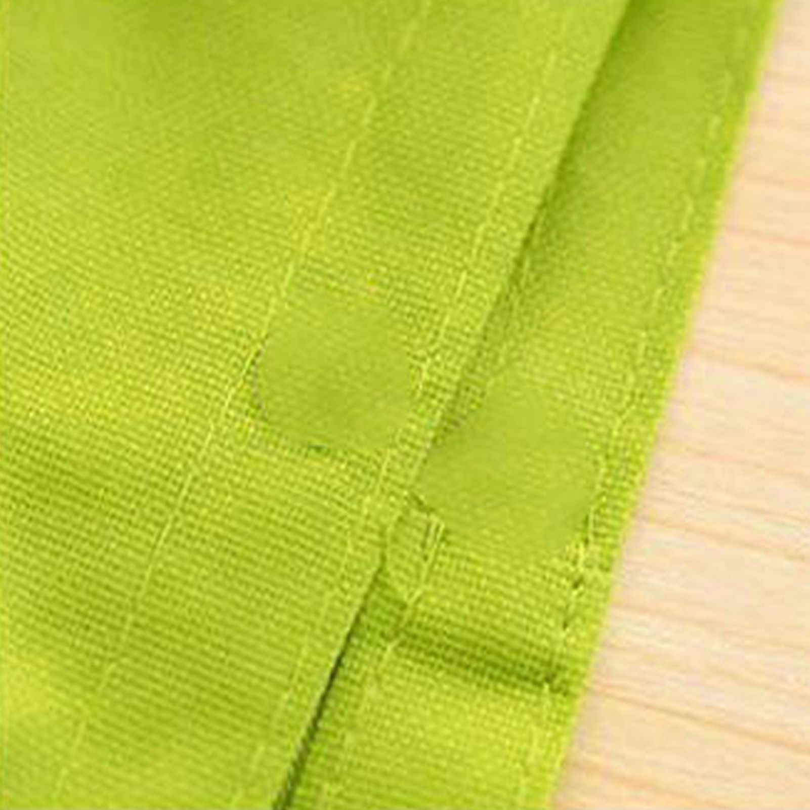 Green Foldable Shopping Bag with Wheels Pure Color Expandable Oxford Cloth view 4