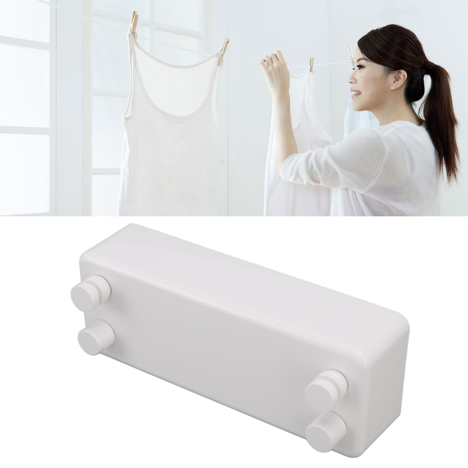 Retractable Clothesline Wall Mounted Heavy Duty Thickened Stainless Steel view 12