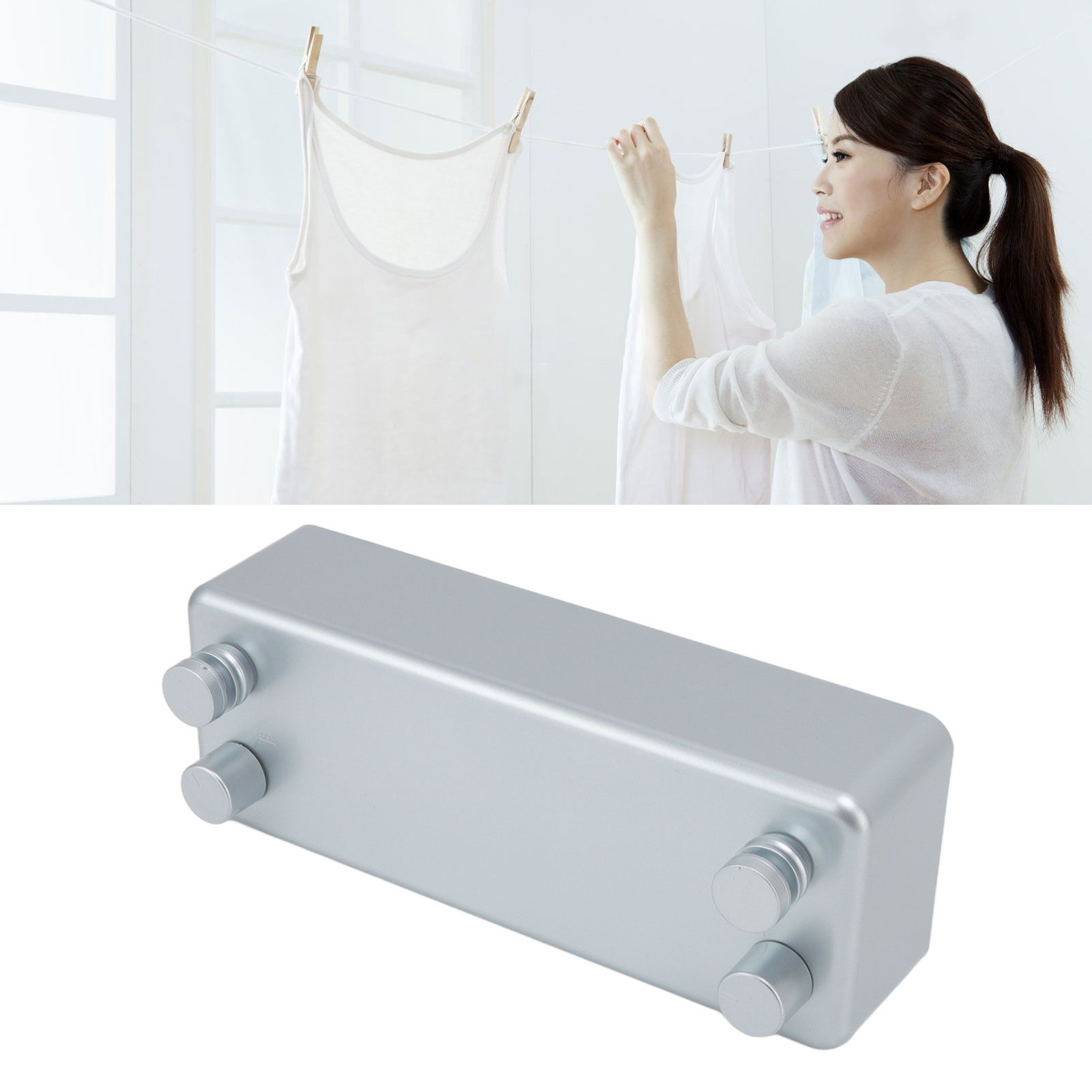 Retractable Clothesline Wall Mounted Heavy Duty Thickened Stainless Steel view 12