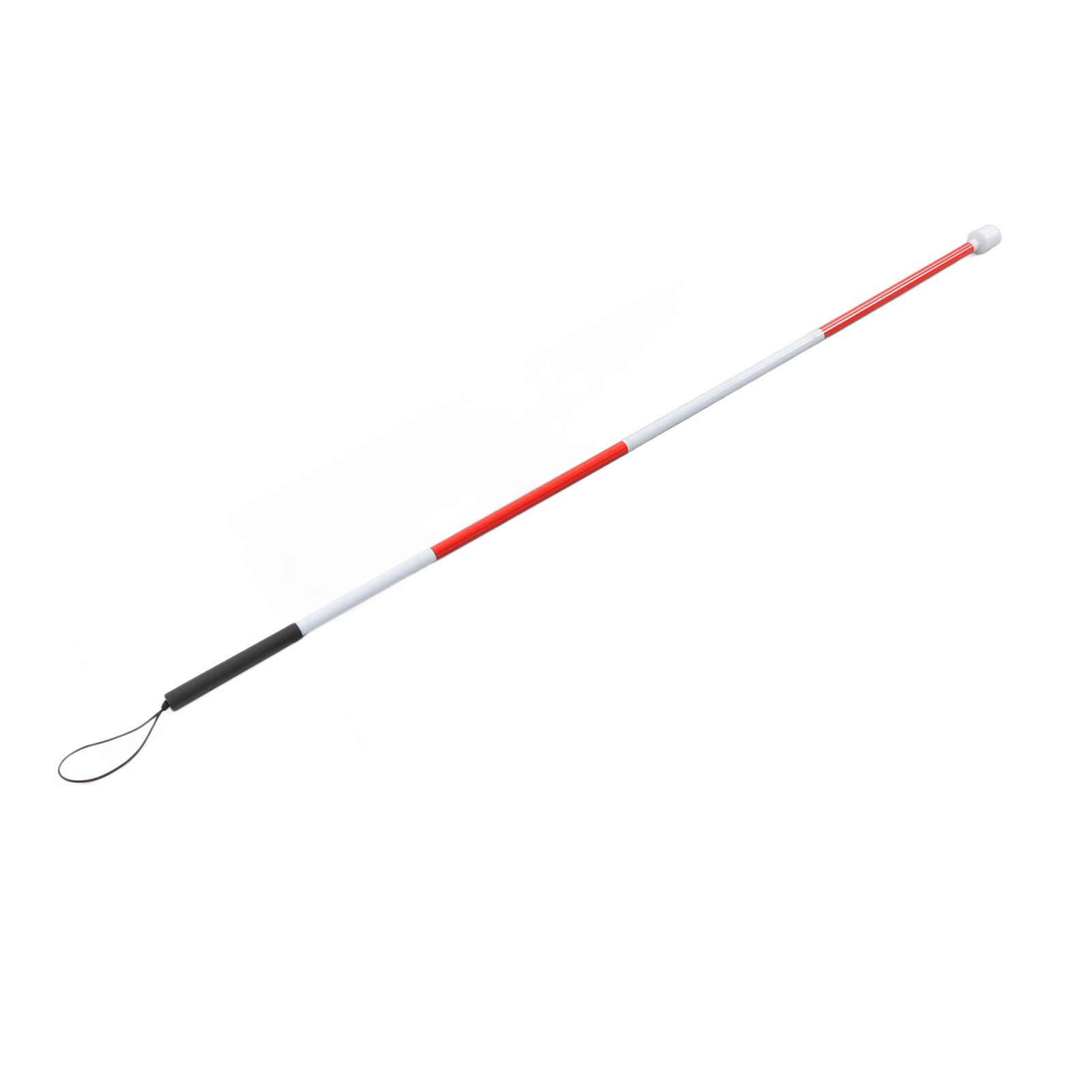 Folding Blind Cane Anti Slip Handle Red White Aluminium Lightweight Folding view 3