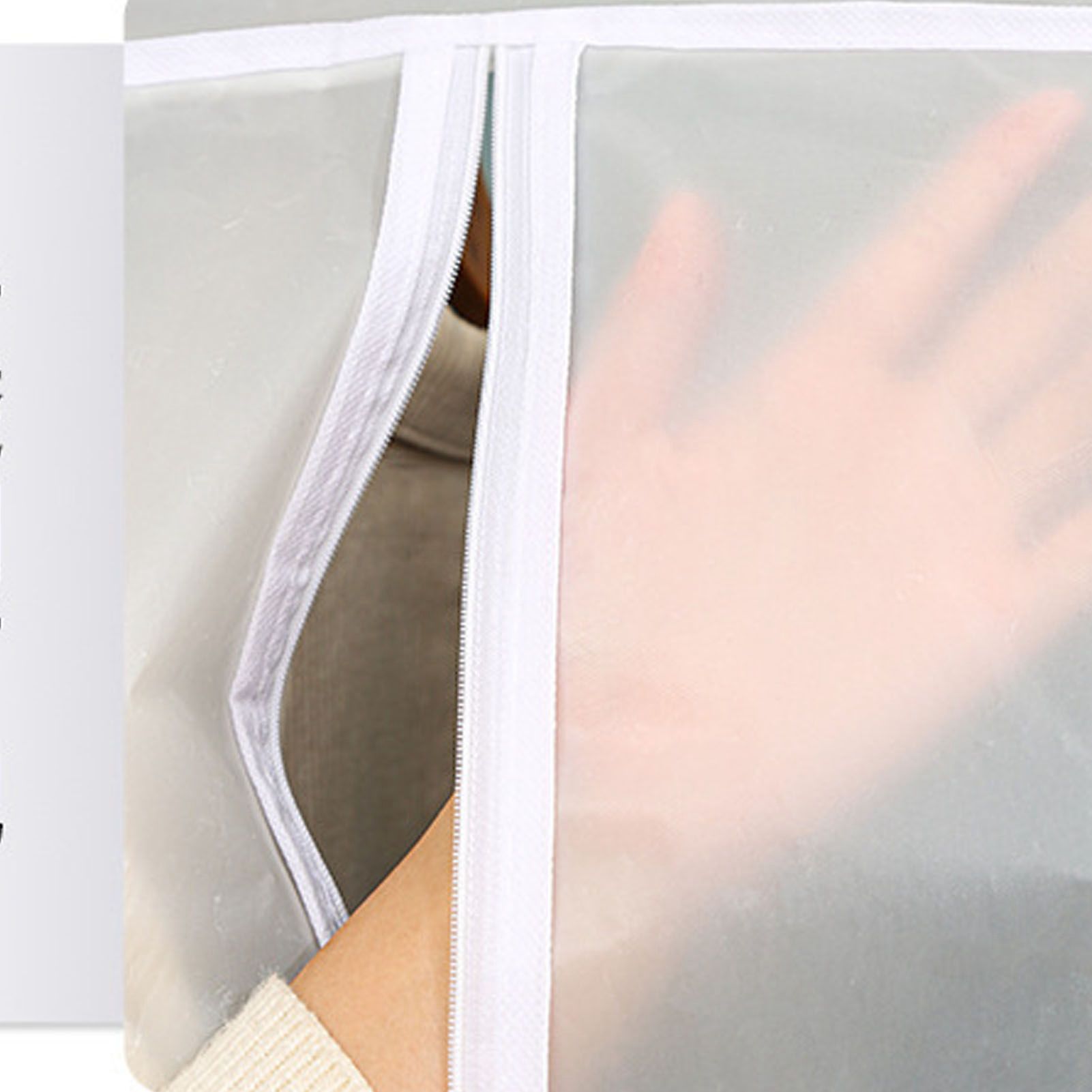 Large Garment Cover Transparent Easy To Install Hanging Clothes Storage Bag view 8