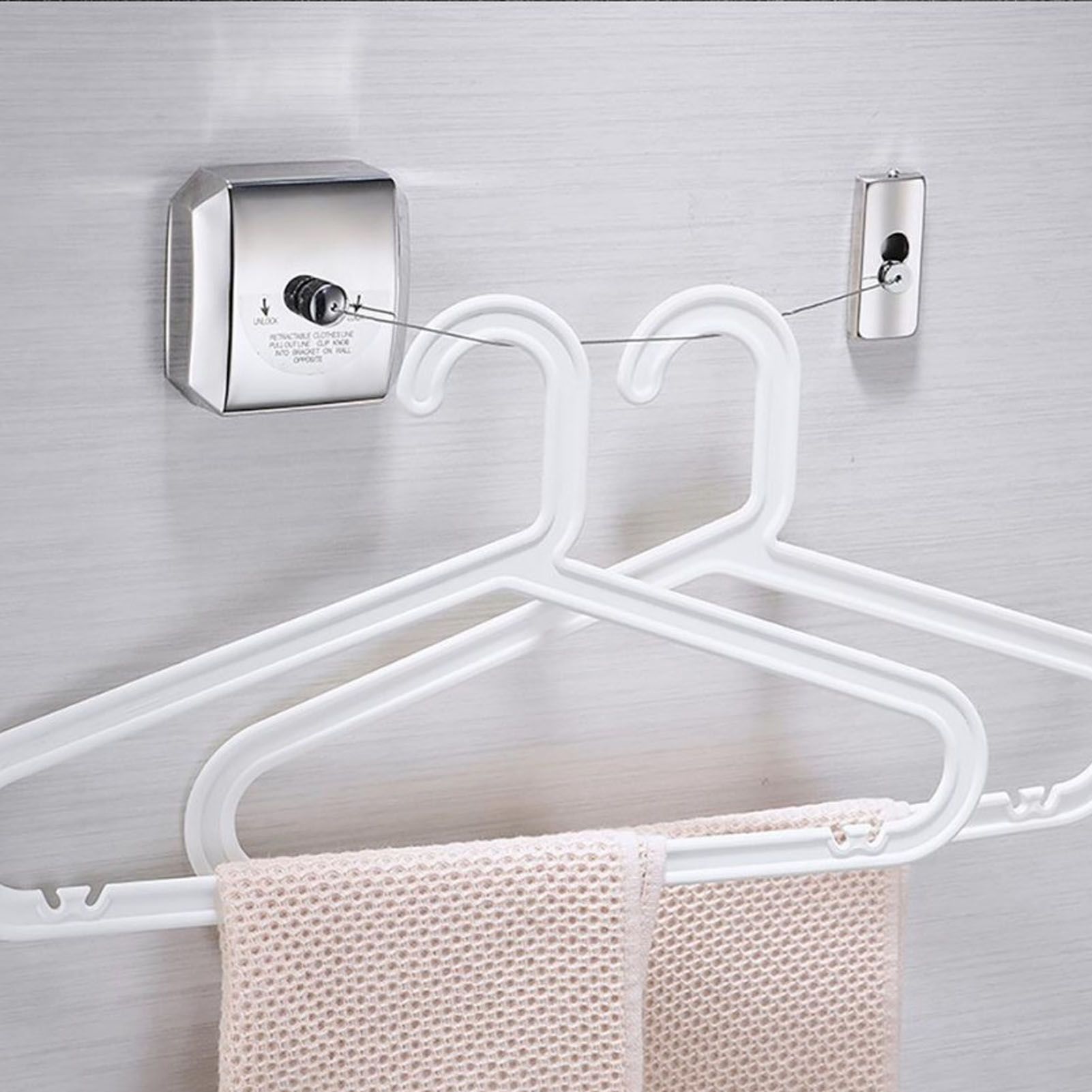 Retractable Clothesline Stainless Steel Clothes Line Dryer Heavy Duty Clothes view 11