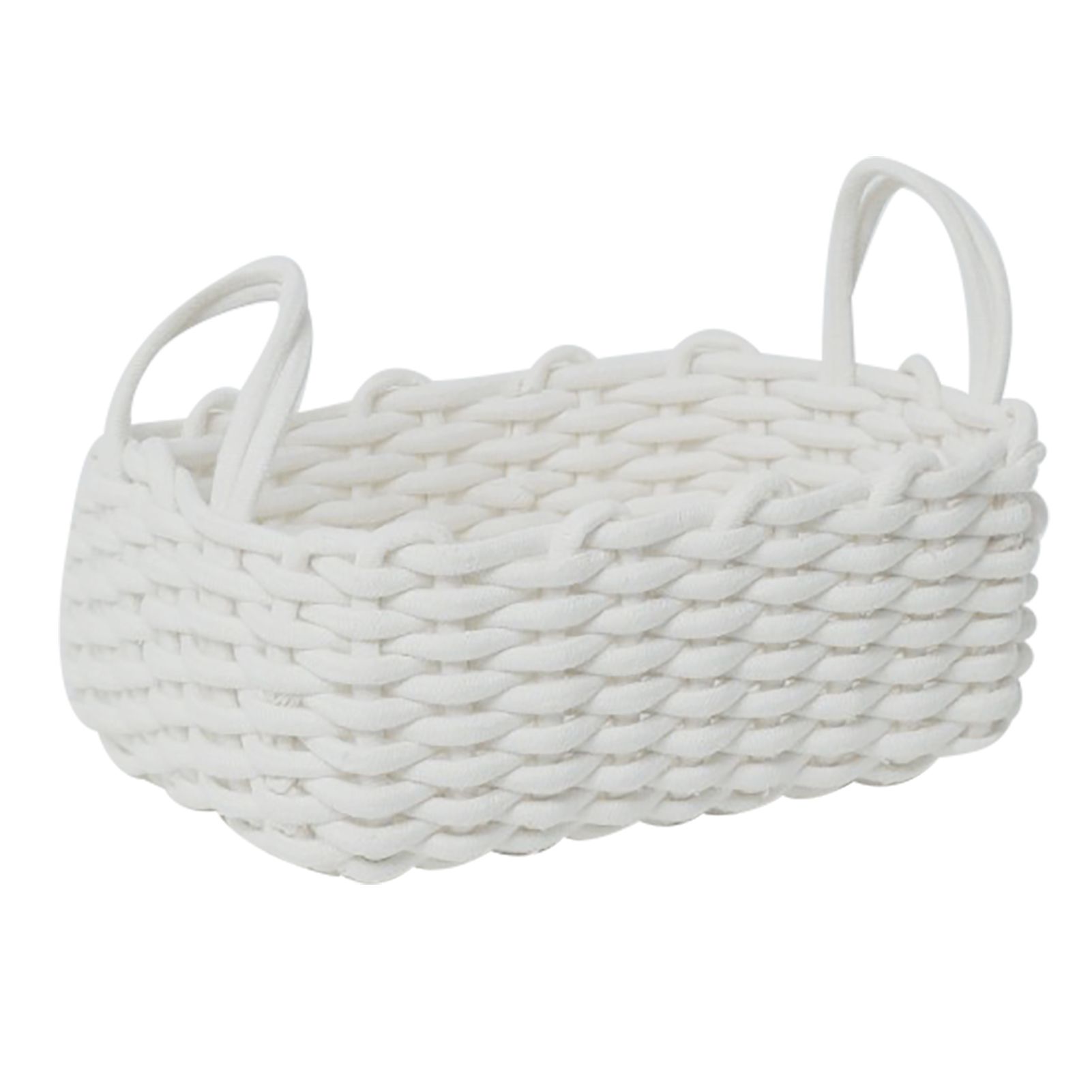 Cotton Rope Storage Basket Hand Knitting Nordic Style Desktop Storage view 2