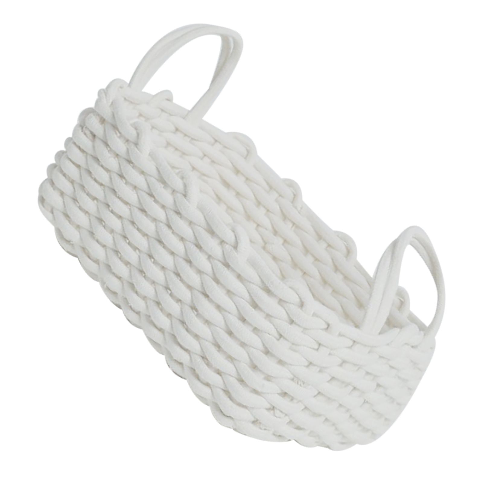 Cotton Rope Storage Basket Hand Knitting Nordic Style Desktop Storage view 3