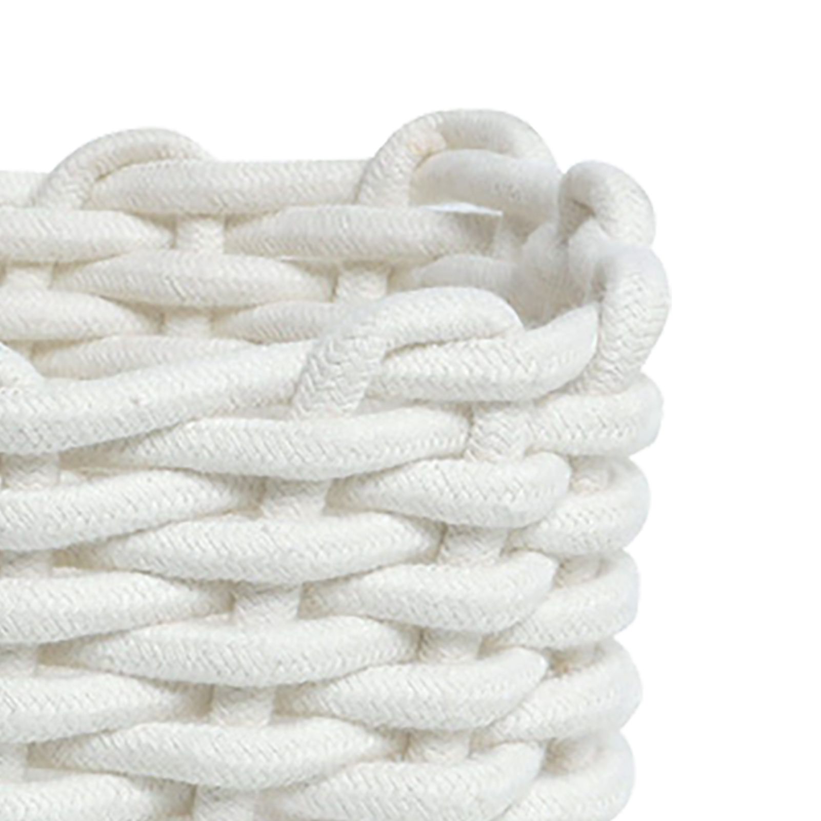 Cotton Rope Storage Basket Hand Knitting Nordic Style Desktop Storage view 7