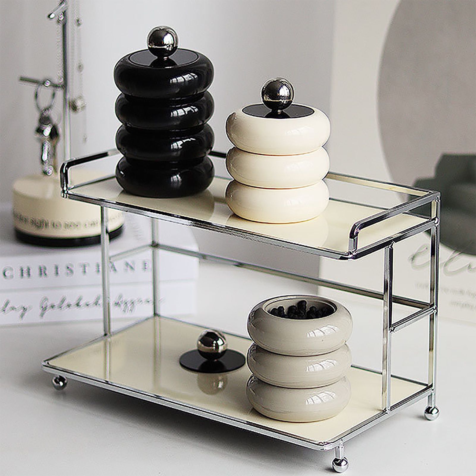 Nordic Style Qtip Holder Dispenser Desktop Dustproof Cotton Swab Storage view 9