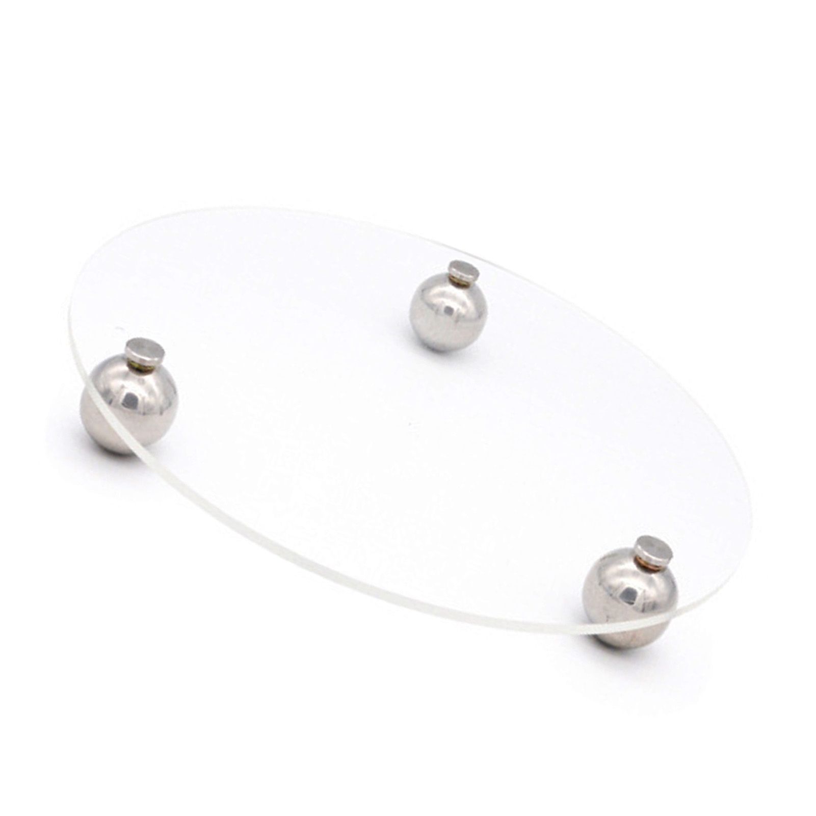 Acrylic Storage Tray Clear Transparent Stainless Steel Round Feet Minimalist view 9