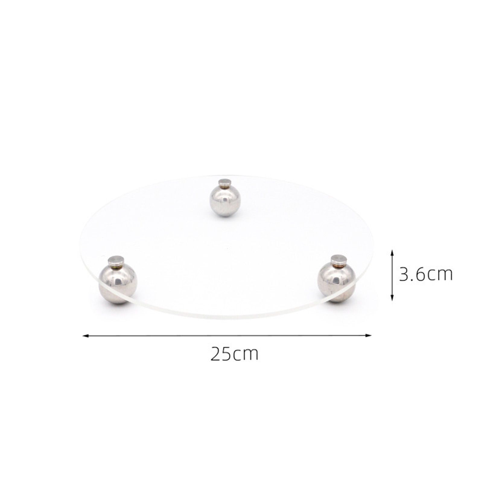 Acrylic Storage Tray Clear Transparent Stainless Steel Round Feet Minimalist view 10