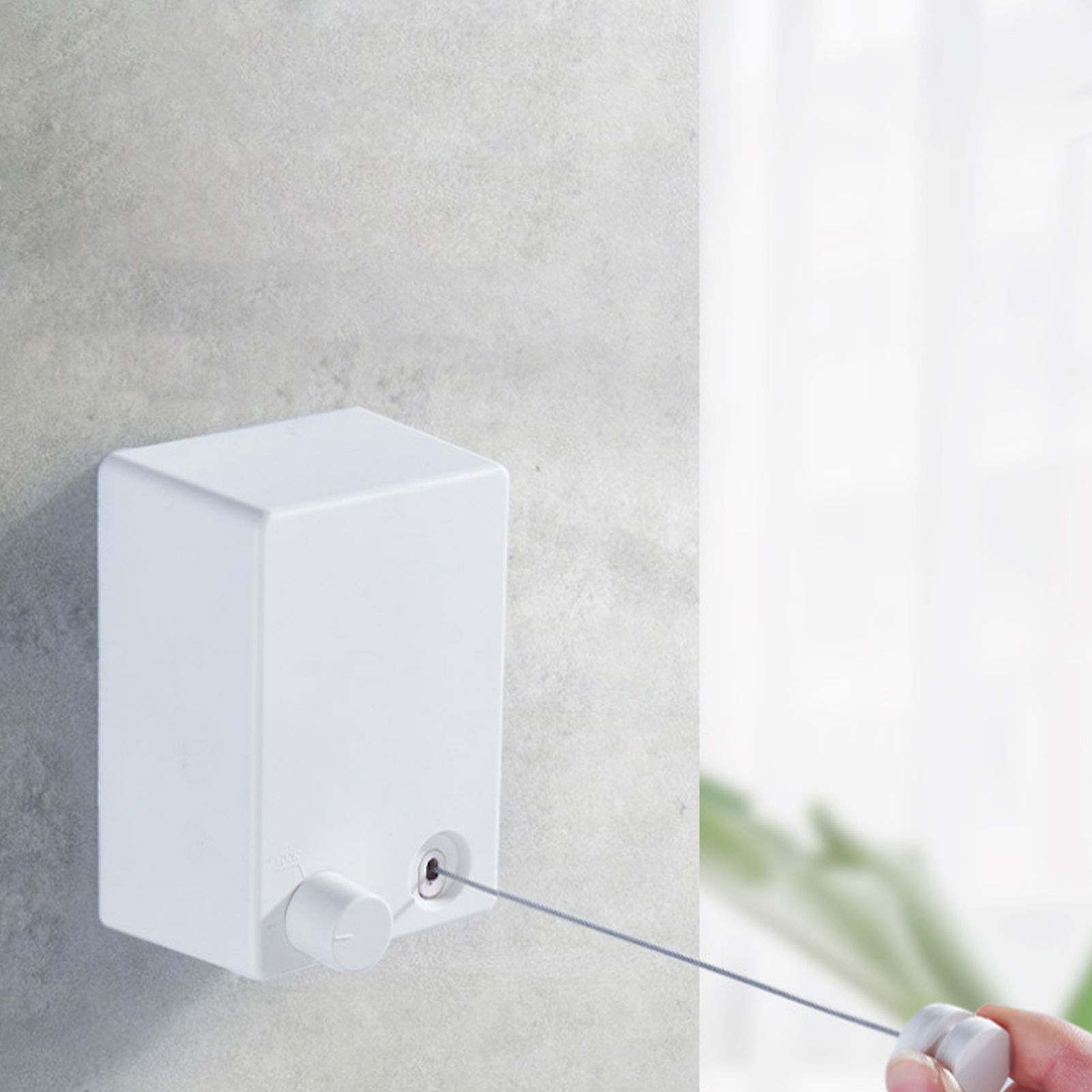 4.2m Clothes Drying Laundry Line Retractable Stainless Steel Punch Free view 11