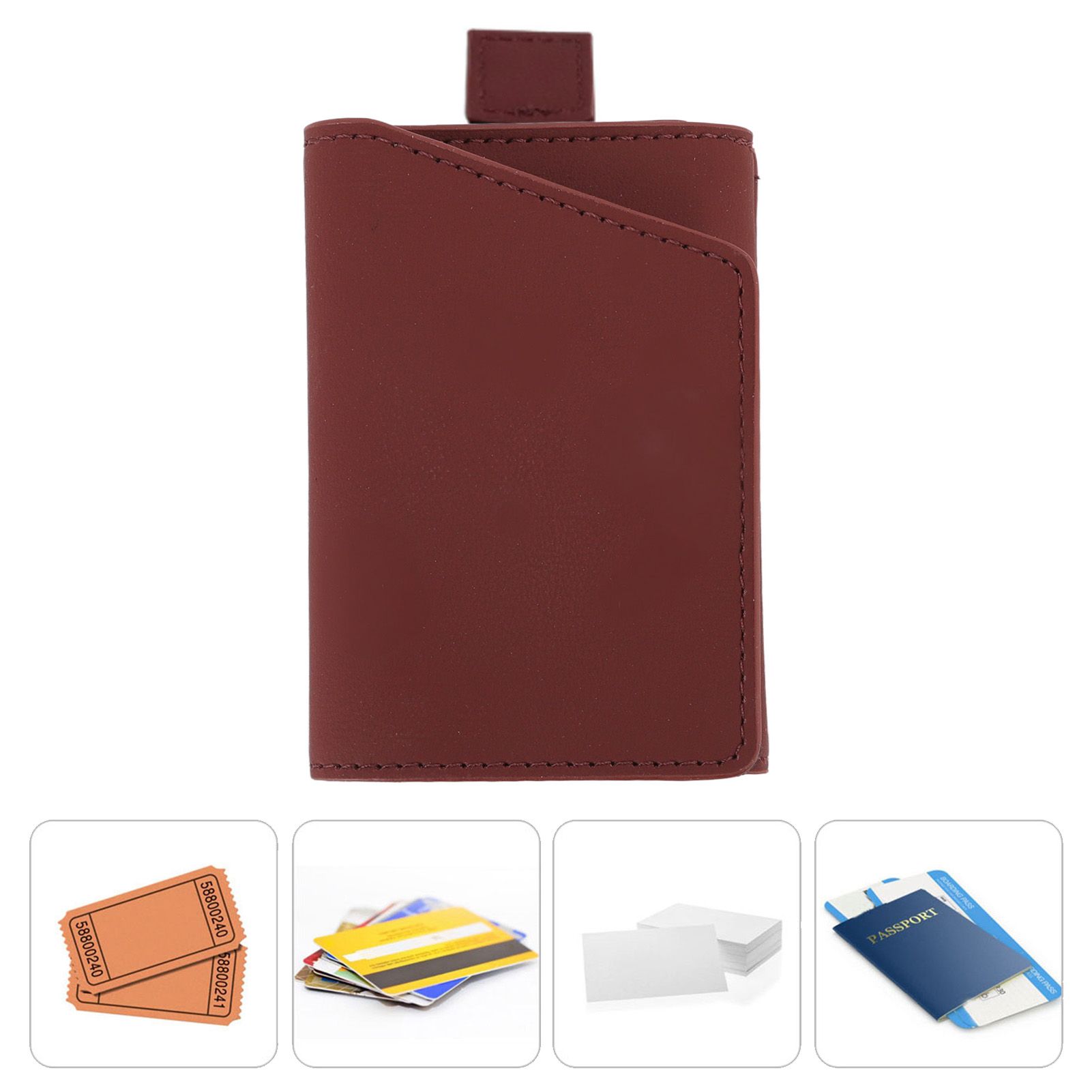 Minimalist Wallet Leather Credit Card Holder Coin Purse Portable Multi view 11