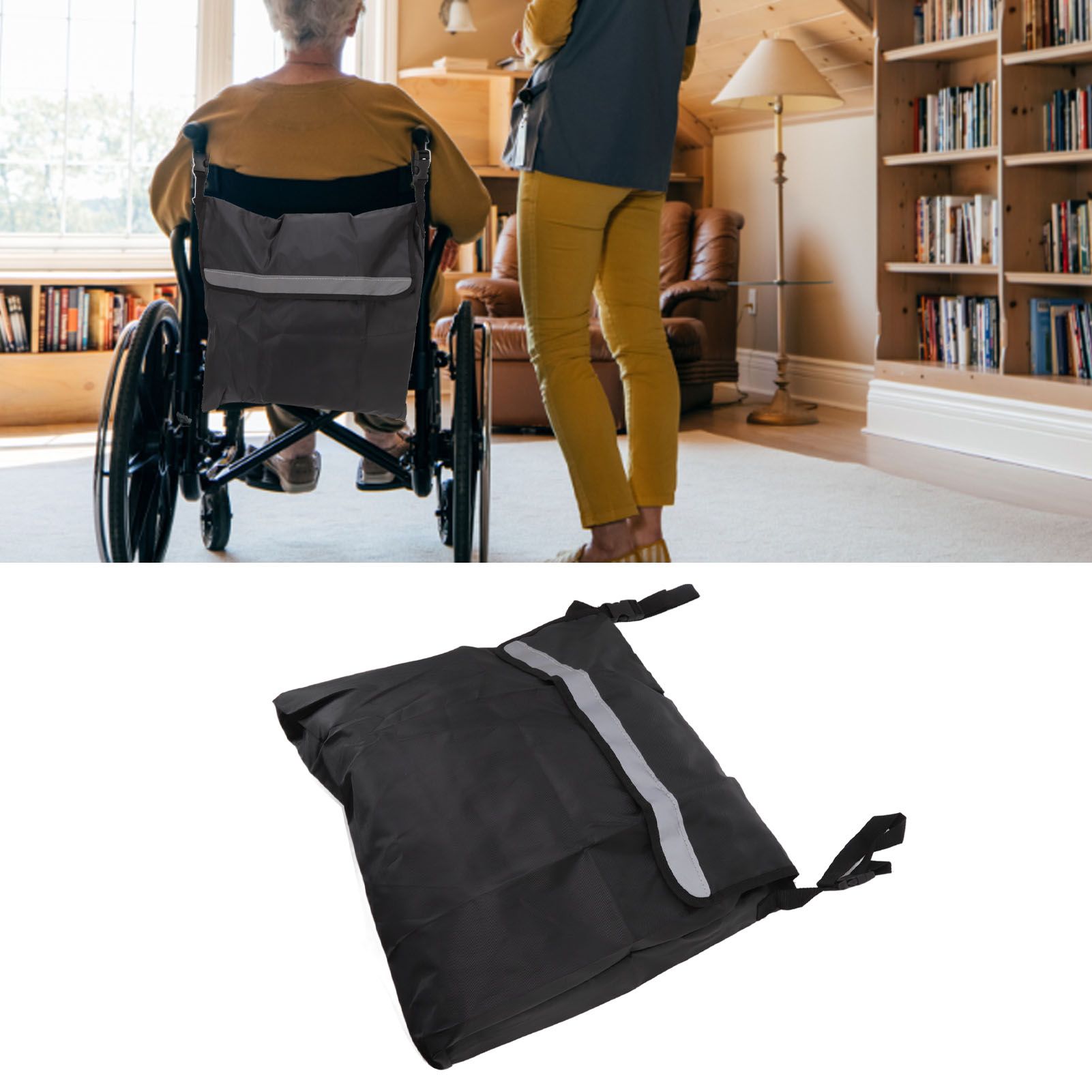 Wheelchair Storage Bag Canvas Large Capacity Flexible Portable Electric Wheel view 11