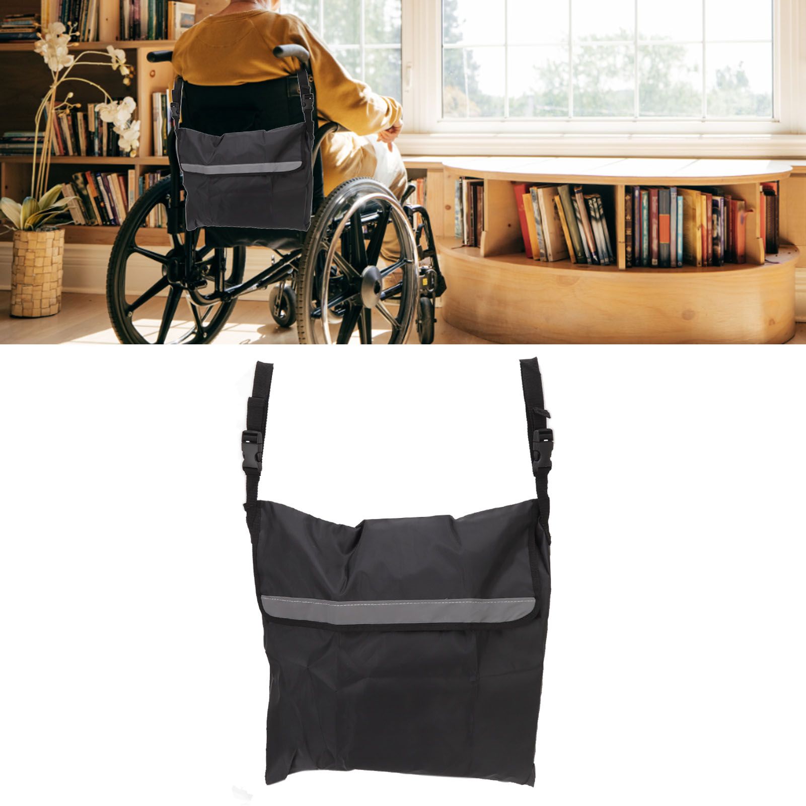 Wheelchair Storage Bag Canvas Large Capacity Flexible Portable Electric Wheel view 12