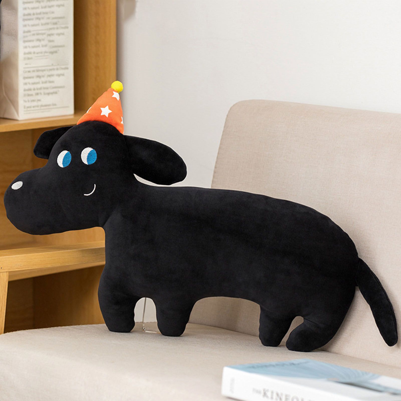 Cute Animal Plush Pillow Soft Comfortable Elastic Stuffed Doll Cushion for view 6
