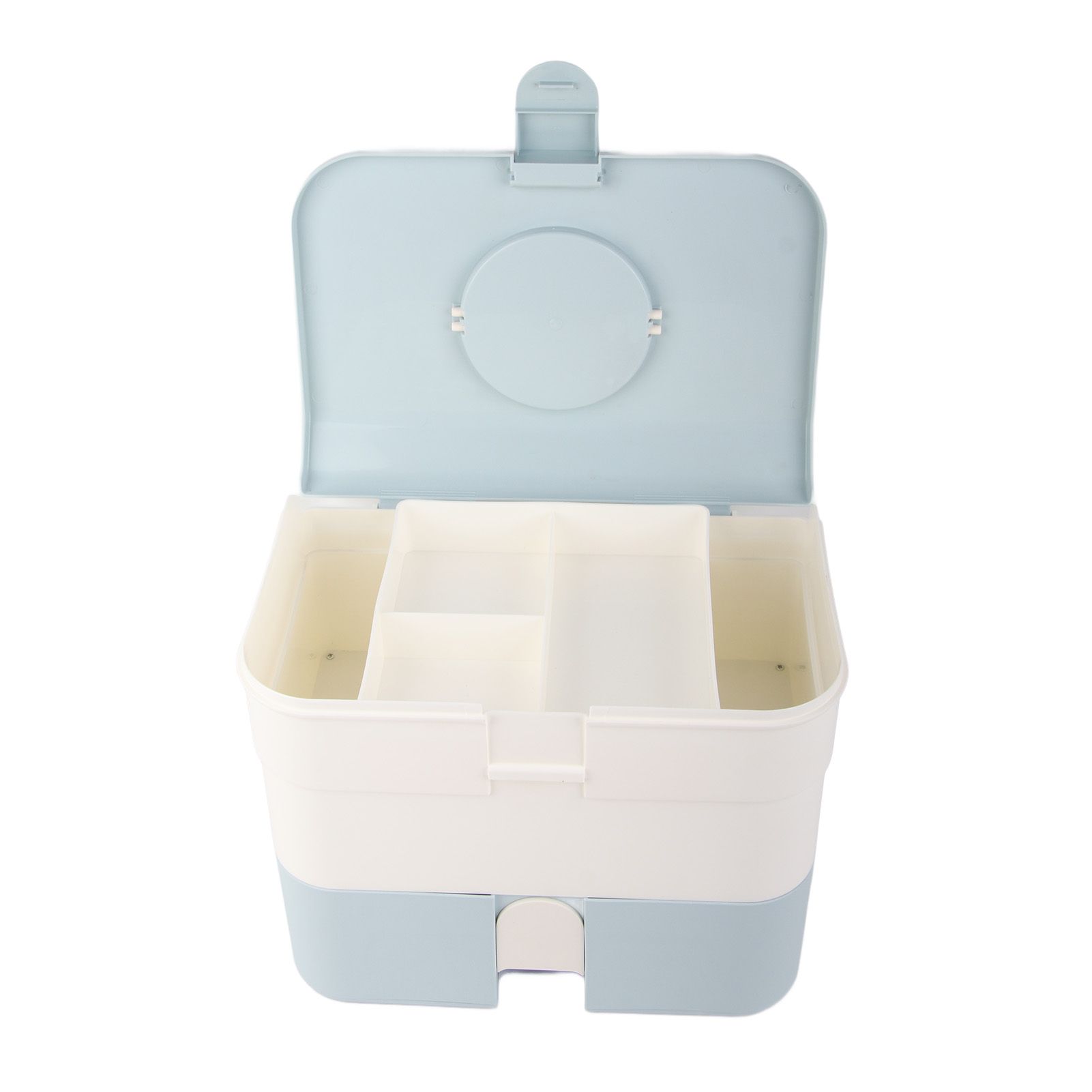 Cosmetic Storage Box 2 Layers Drawer Large Capacity Portable Makeup Storage view 13