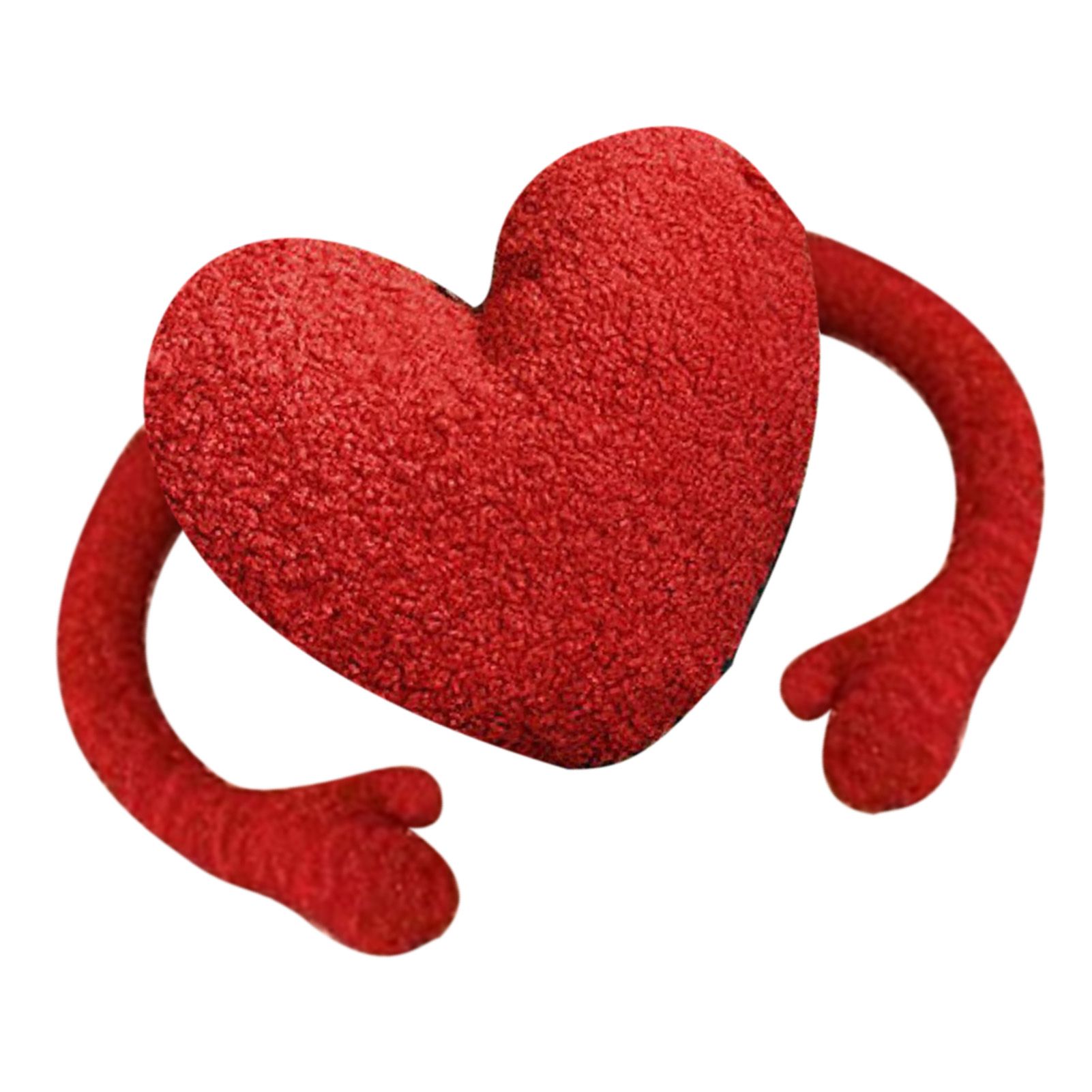 Red Heart Pillow Cartoon Plush Soft Comfortable Heart Shaped Pillow Toy view 3