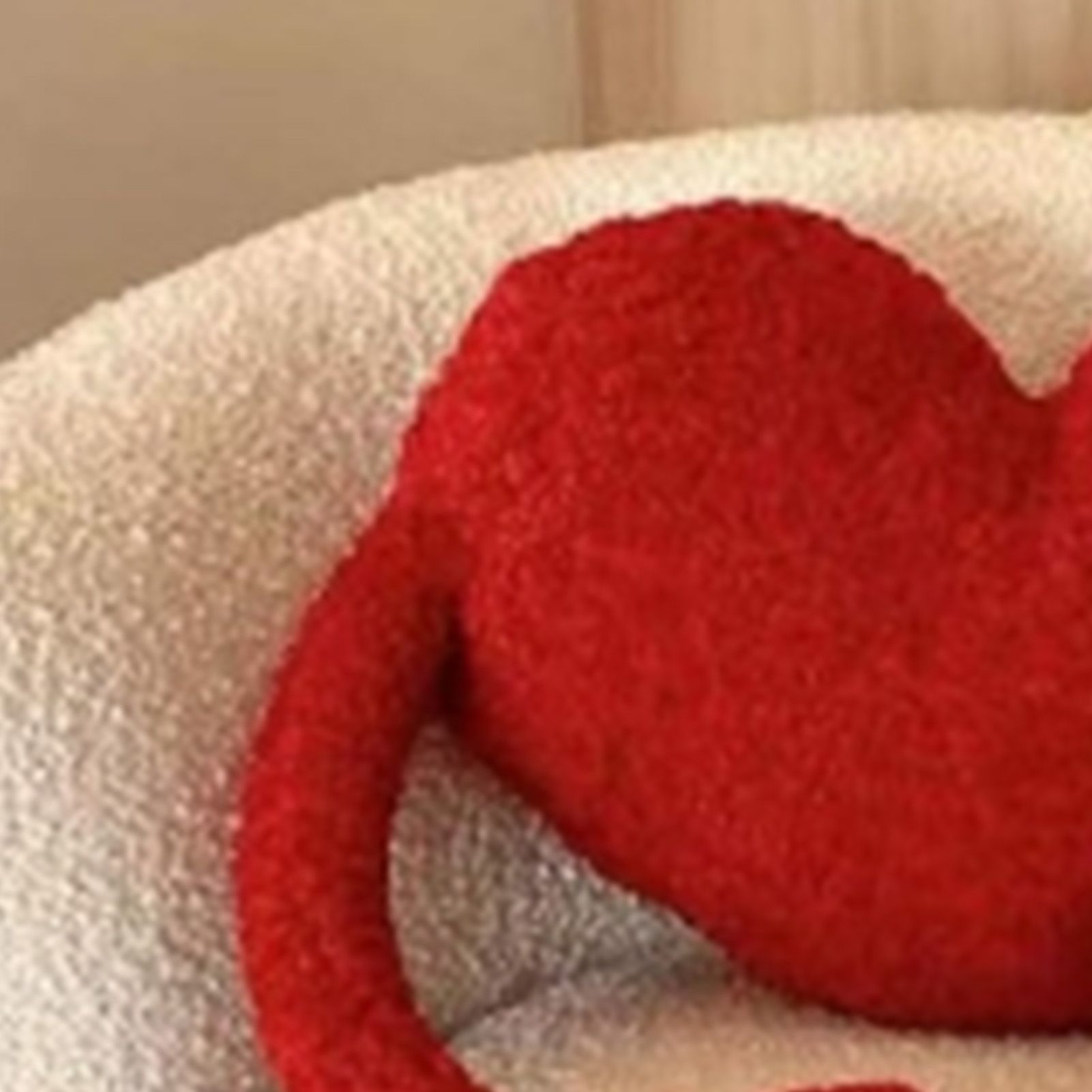 Red Heart Pillow Cartoon Plush Soft Comfortable Heart Shaped Pillow Toy view 11