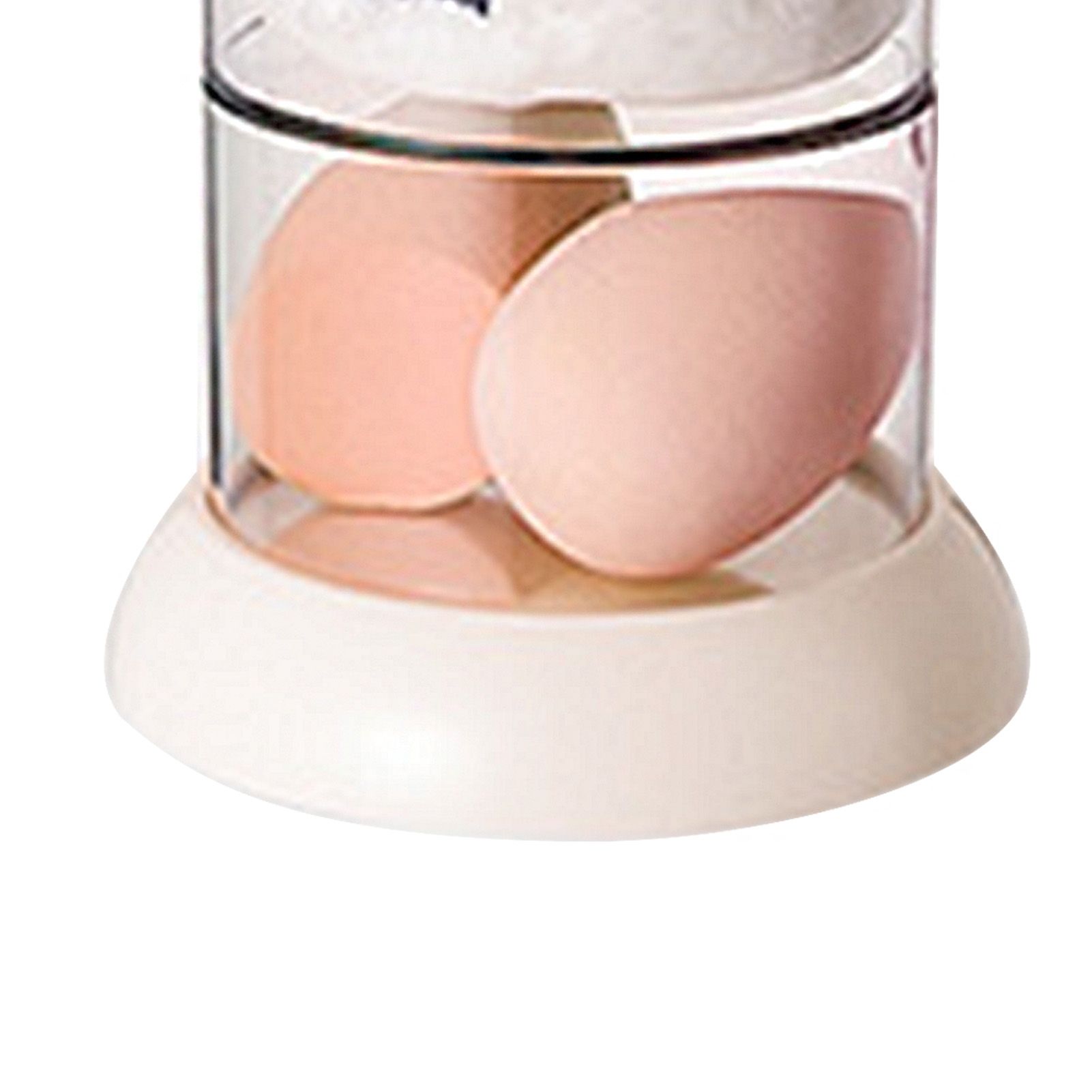 Multi Layer Powder Puff Organizer Breathable Dustproof Earring White Rotatable view 7