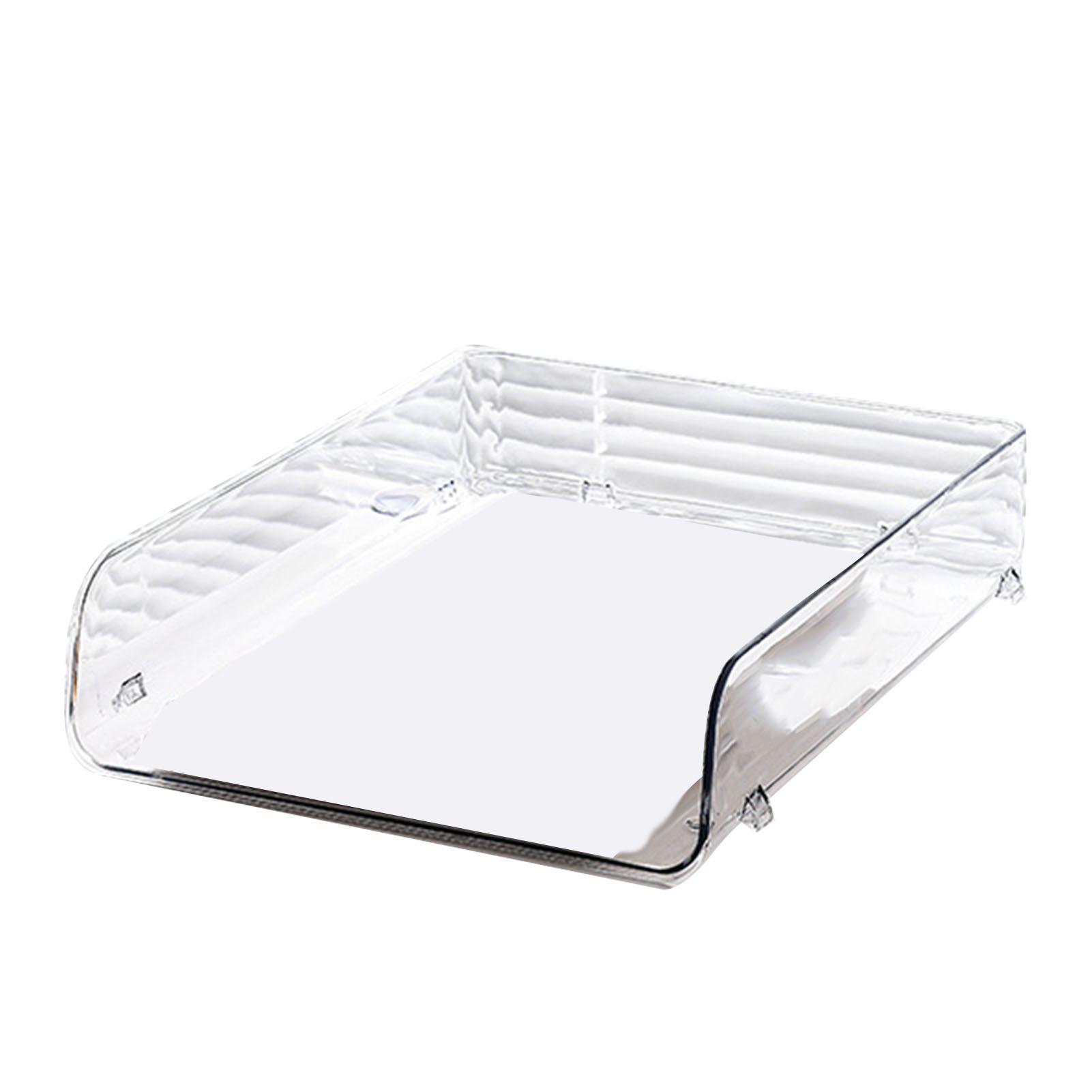 A4 Paper Storage Box Stackable Plastic Large Opening Single Layer Desktop File