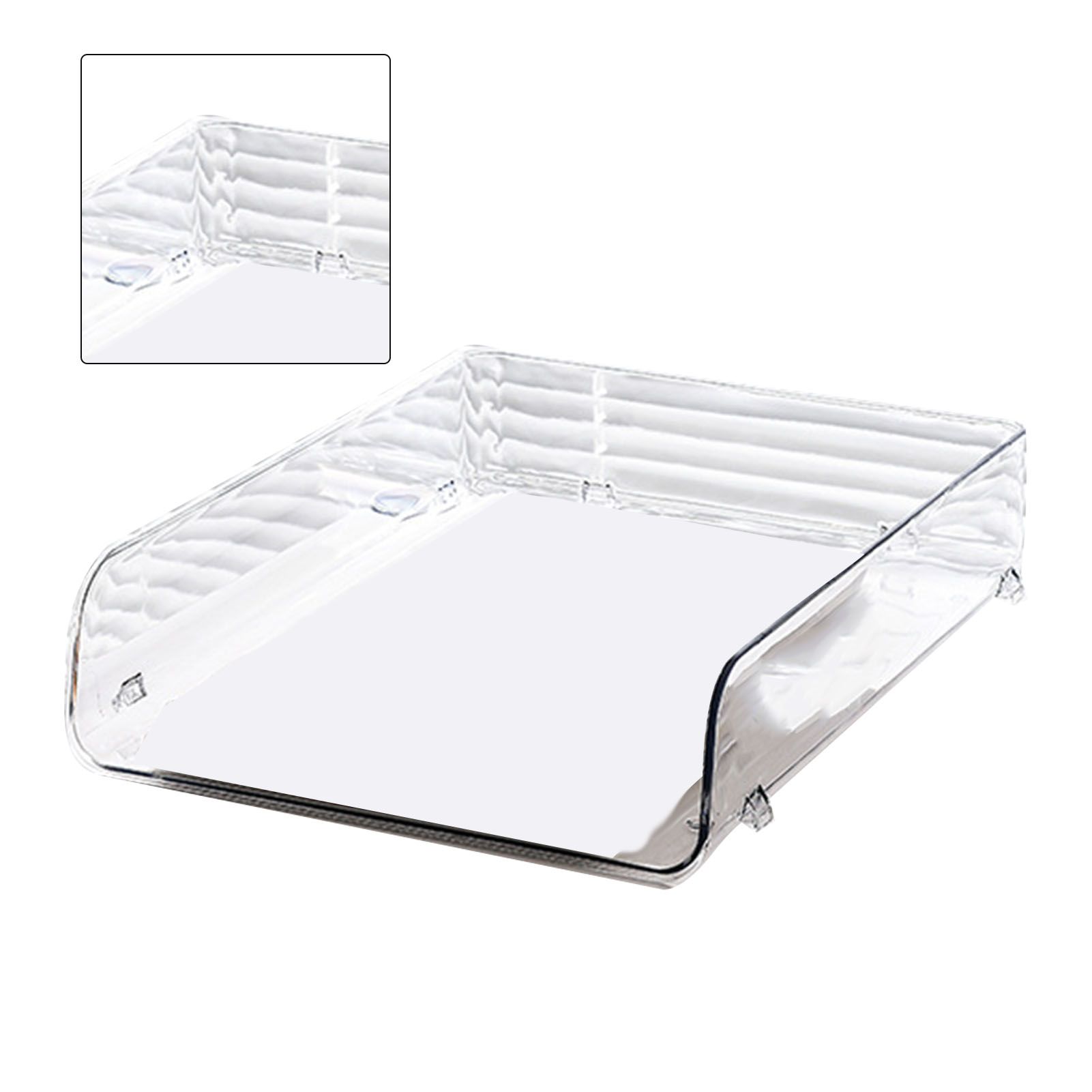 A4 Paper Storage Box Stackable Plastic Large Opening Single Layer Desktop File view 4