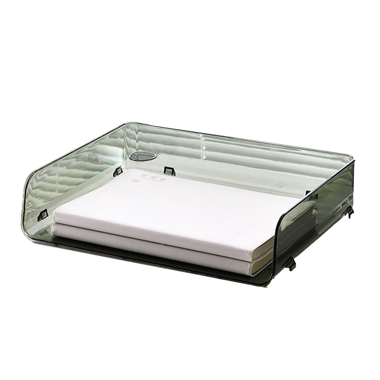 A4 Paper Storage Box Stackable Plastic Large Opening Single Layer Desktop File