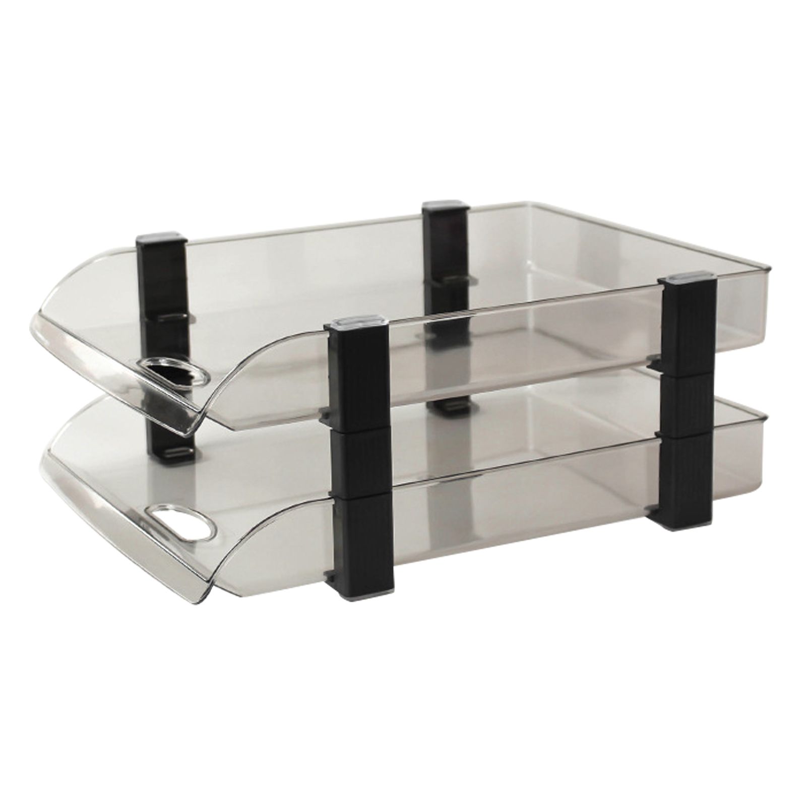 Desk File Letter Tray Layered Classified Documents Rack Acrylic Office Storage view 2