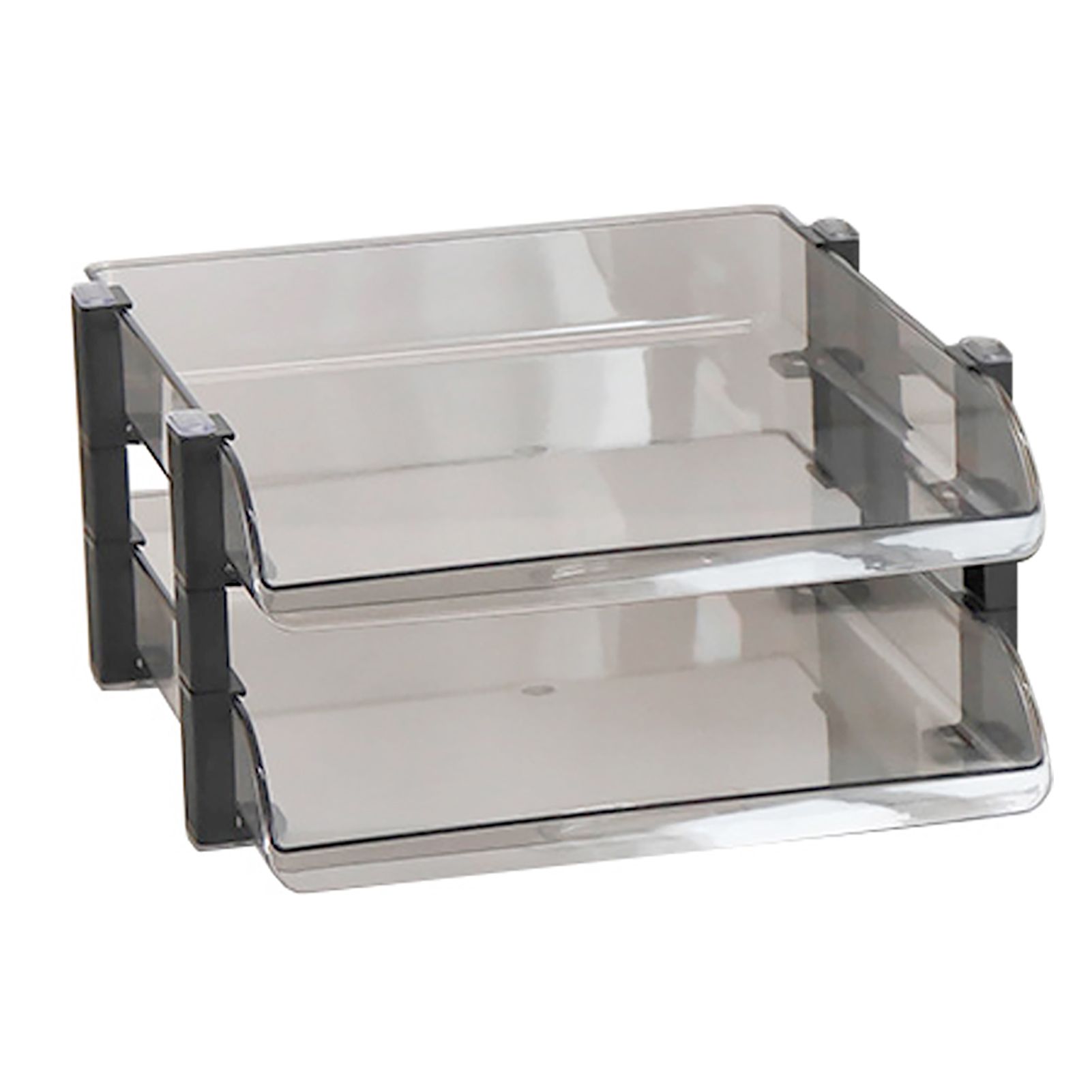 Desk File Letter Tray Layered Classified Documents Rack Acrylic Office Storage view 3