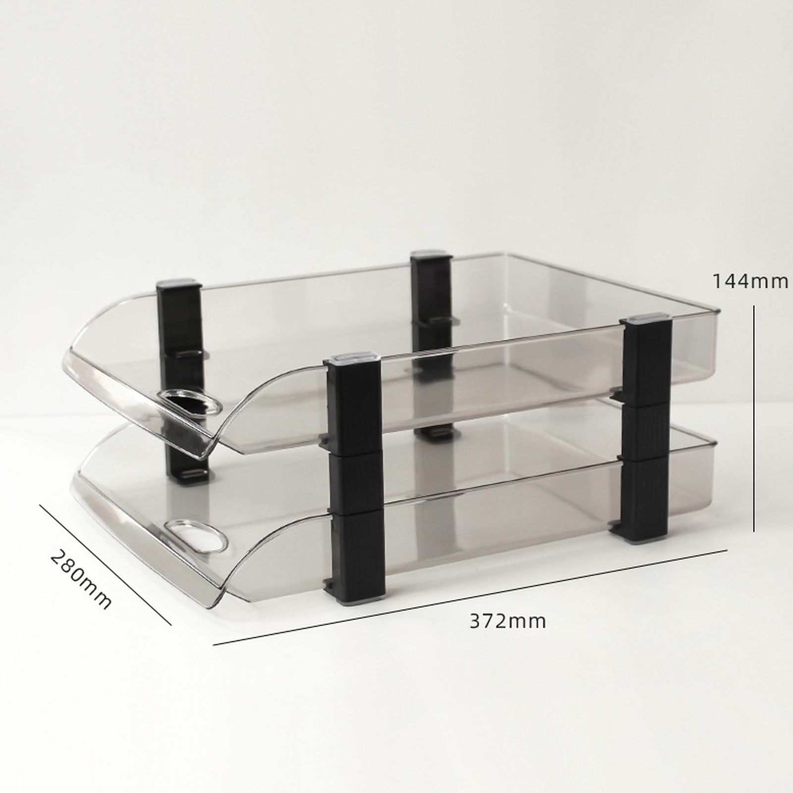 Desk File Letter Tray Layered Classified Documents Rack Acrylic Office Storage view 10