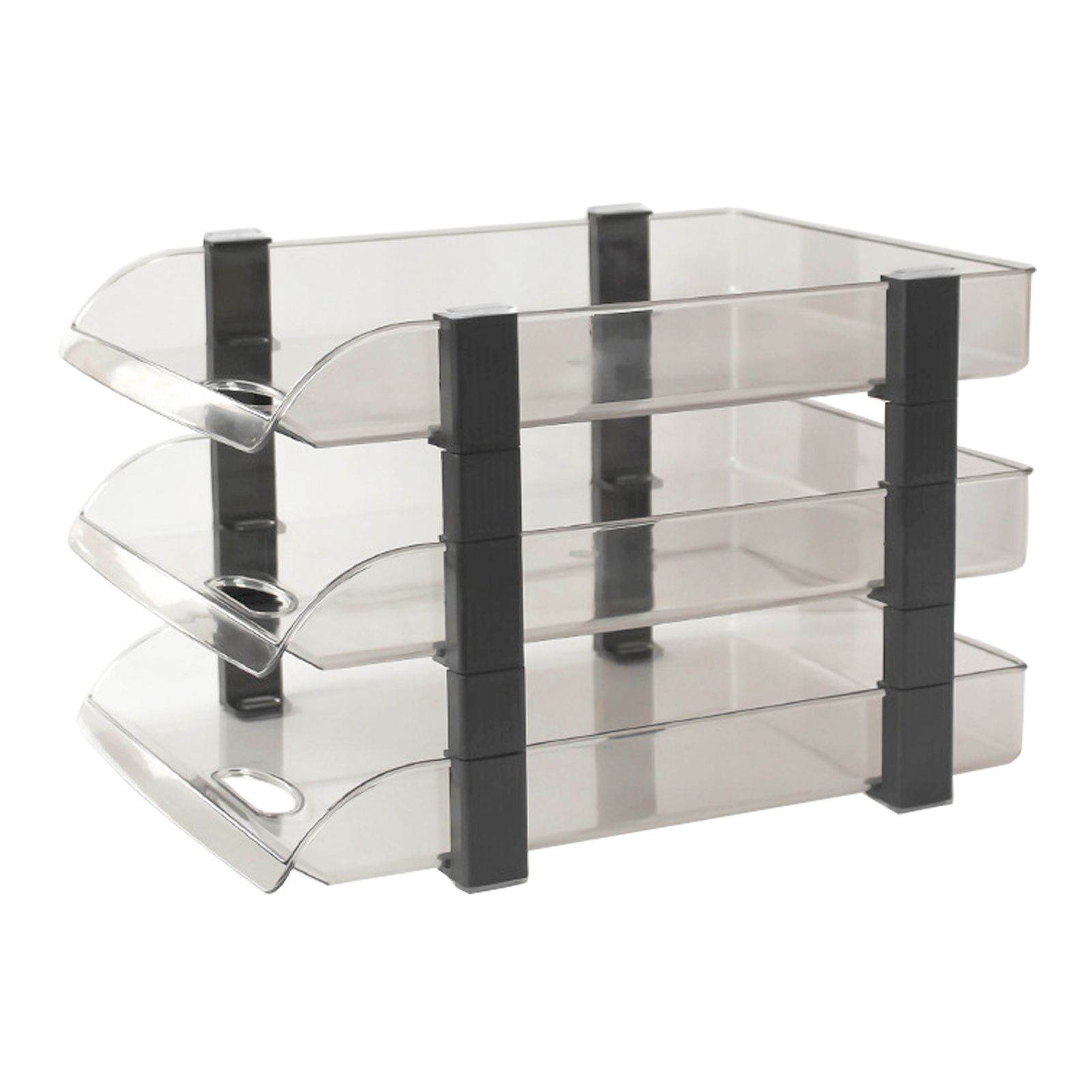 Desk File Letter Tray Layered Classified Documents Rack Acrylic Office Storage