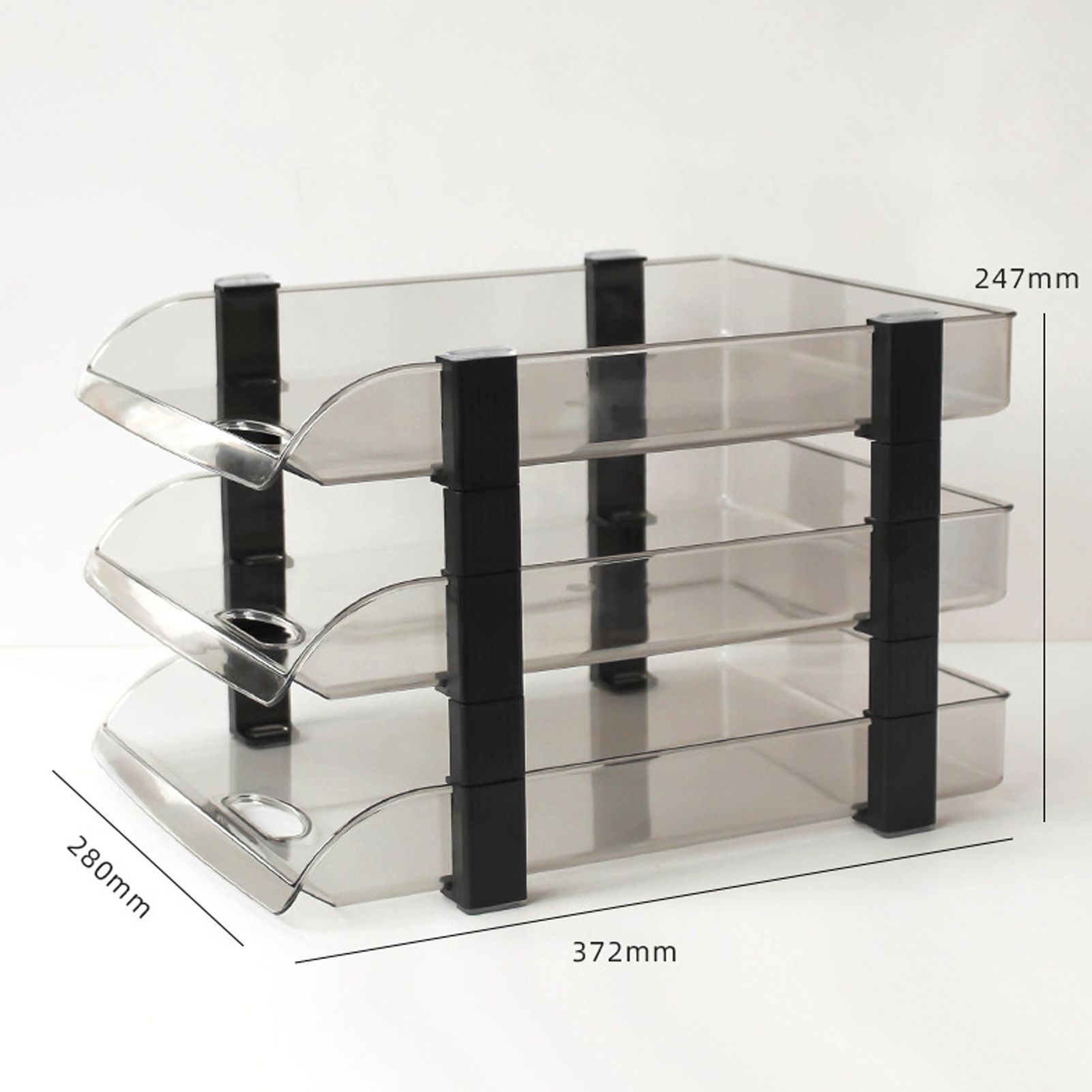 Desk File Letter Tray Layered Classified Documents Rack Acrylic Office Storage view 11