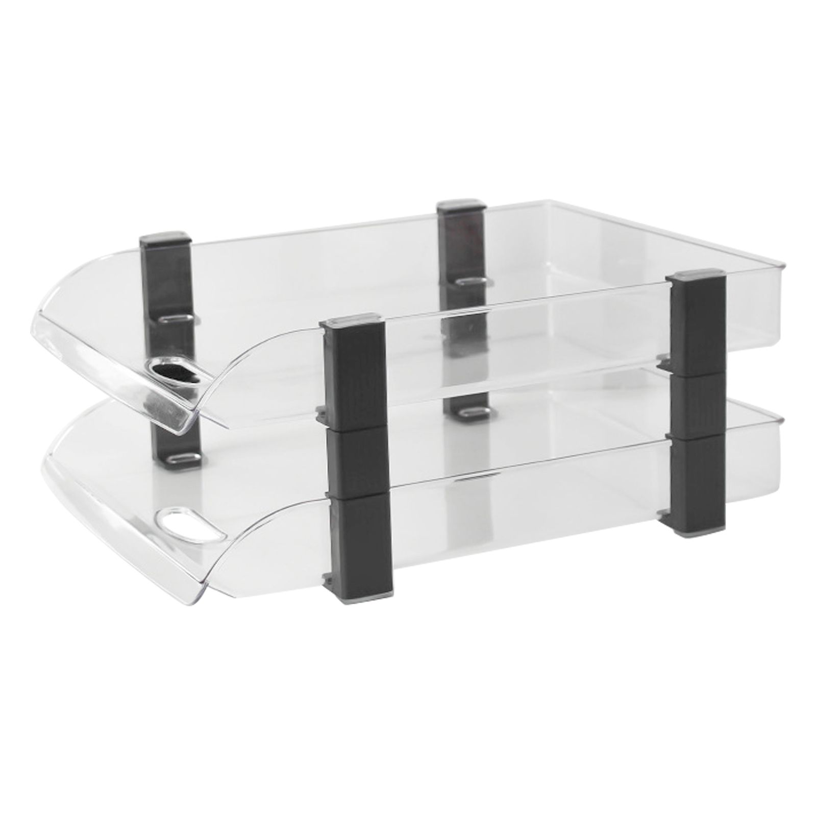 Desk File Letter Tray Layered Classified Documents Rack Acrylic Office Storage