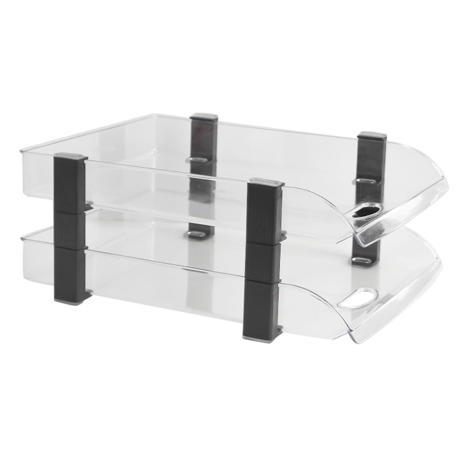 Desk File Letter Tray Layered Classified Documents Rack Acrylic Office Storage view 3